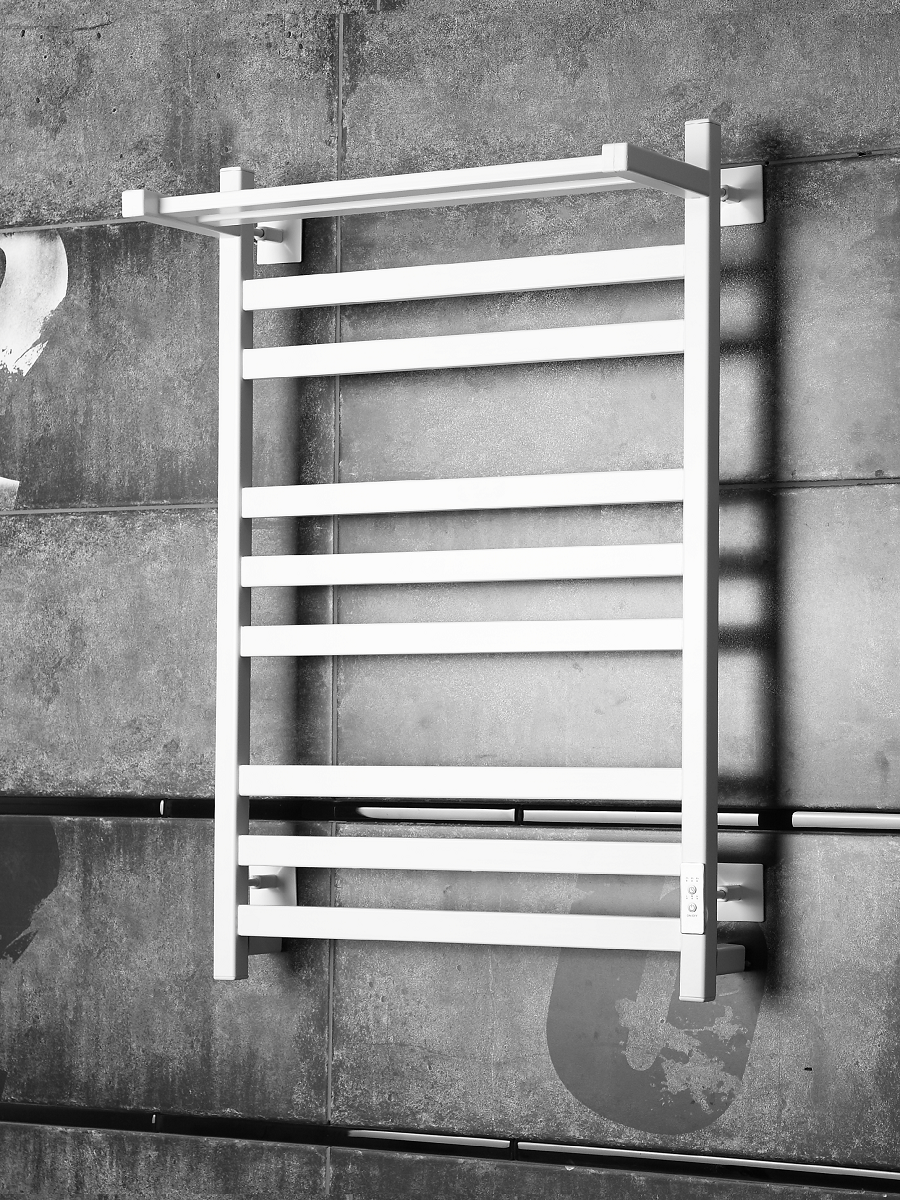 Изображение товара Полотенцесушитель электрический TermoPrime 500x800 мм 100 Вт с терморегулятором и полкой лесенка цвет белый