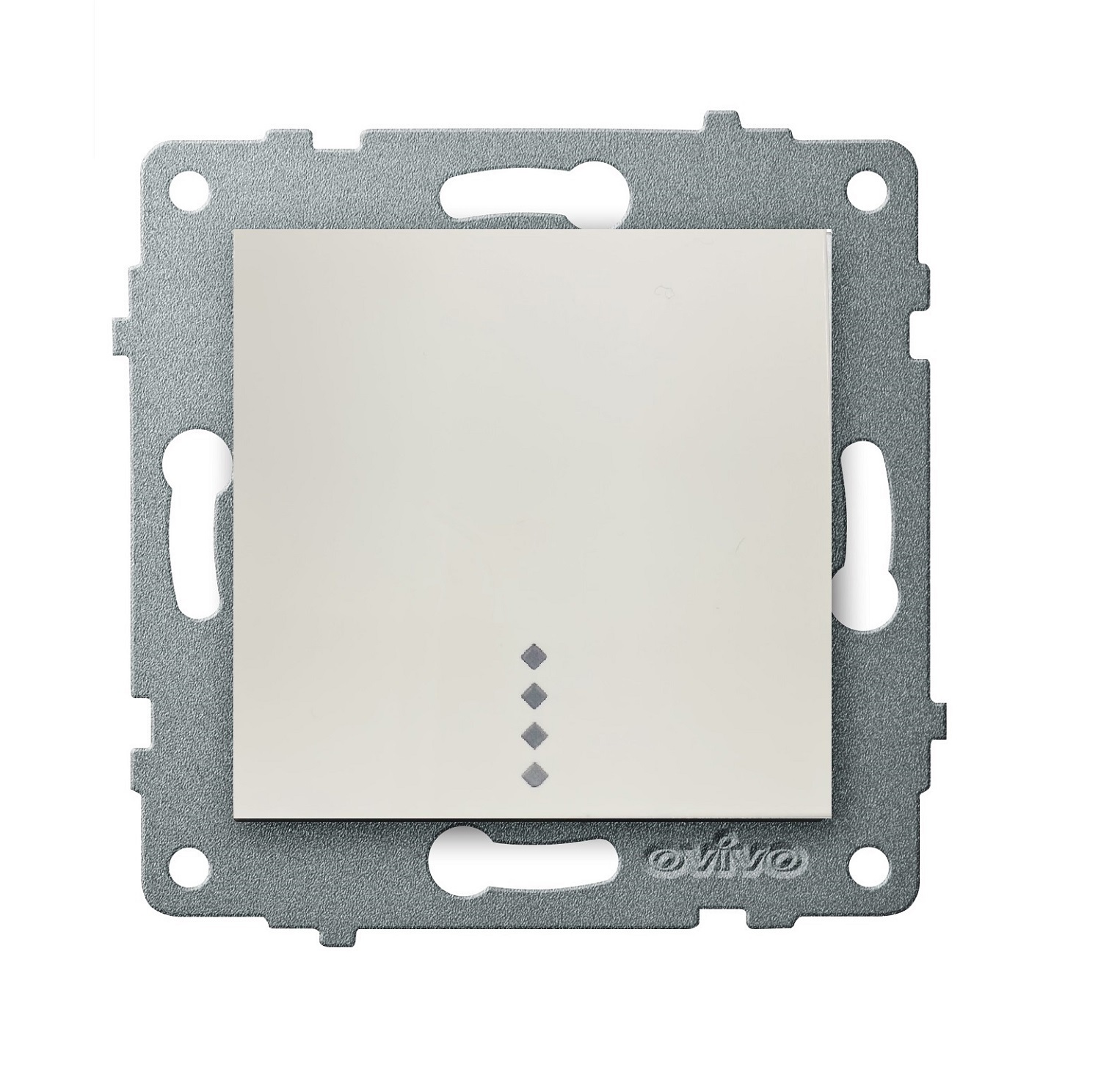 Изображение товара Выключатель встраиваемый Ovivo Loft M+K 600-000201-201 1 клавиша белый