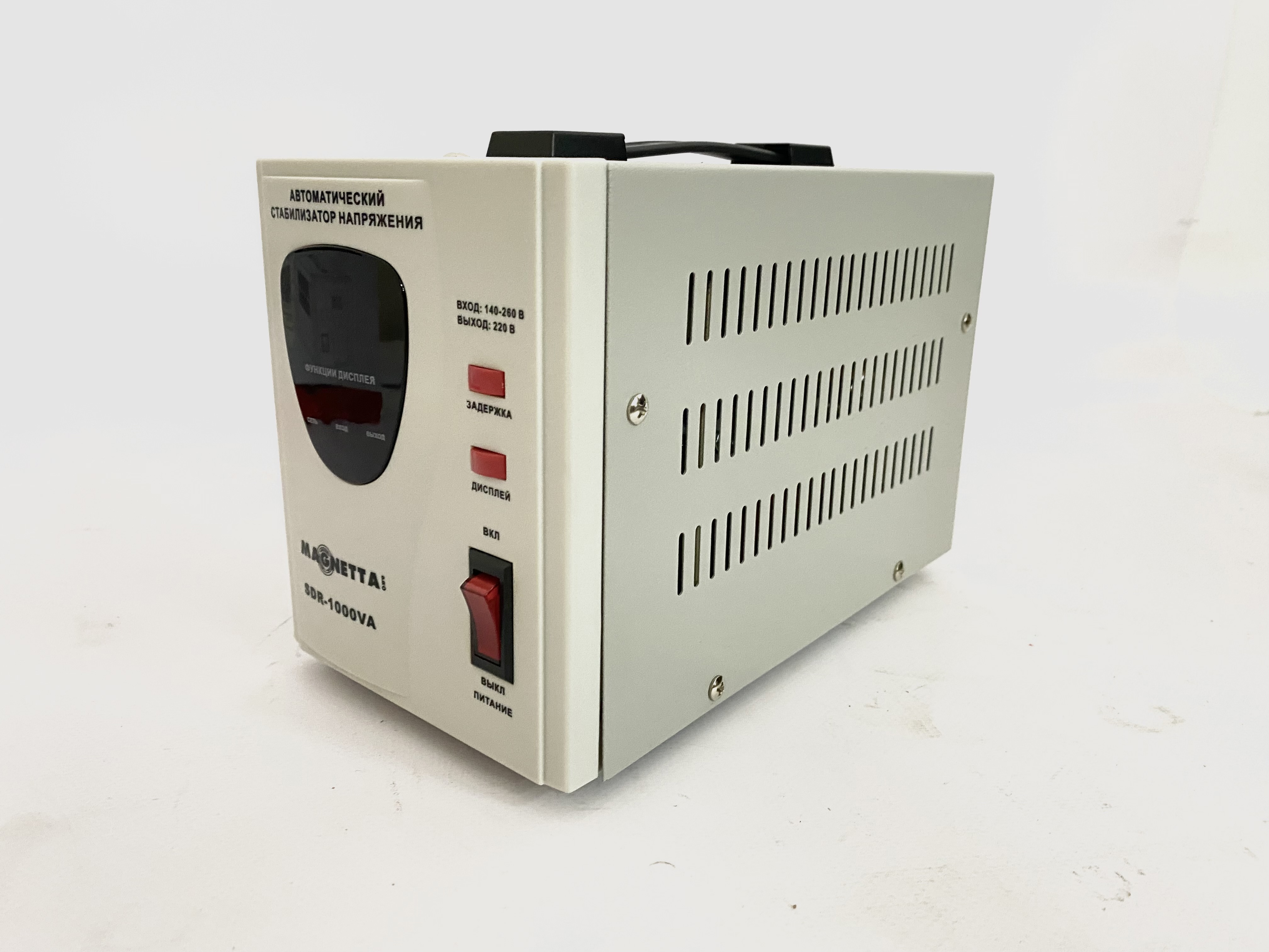 Изображение товара Стабилизатор напряжения Magnetta SDR-1000VA 600 Вт релейный для дома и офиса