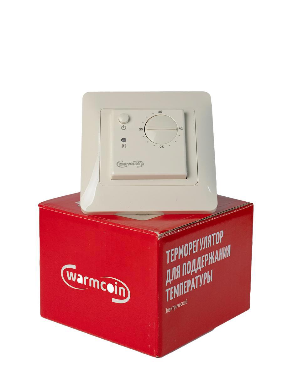 Изображение товара Терморегулятор механический Warmcoin VDT245 для теплого пола Бежевый