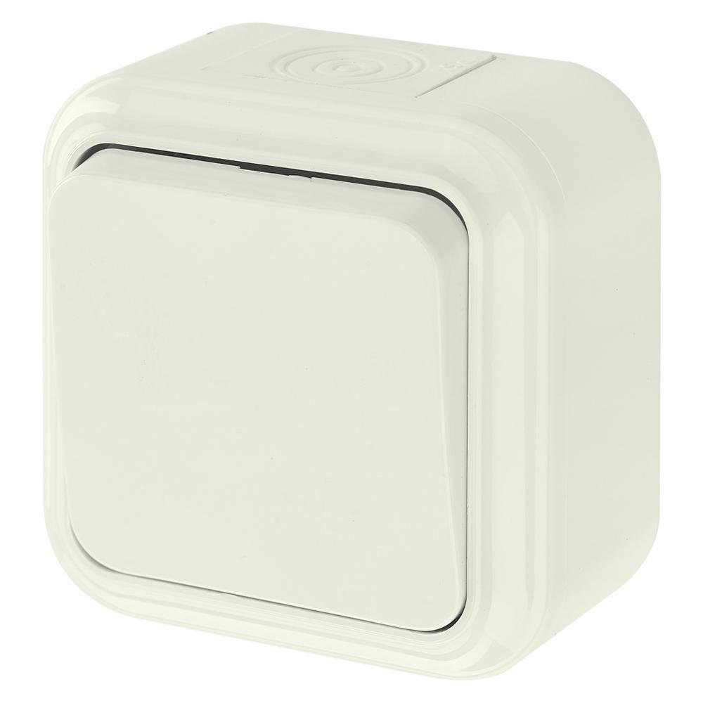 Изображение товара Выключатель накладной Bylectrica Пралеска аква А16-222 1 клавиша цвет бежевый