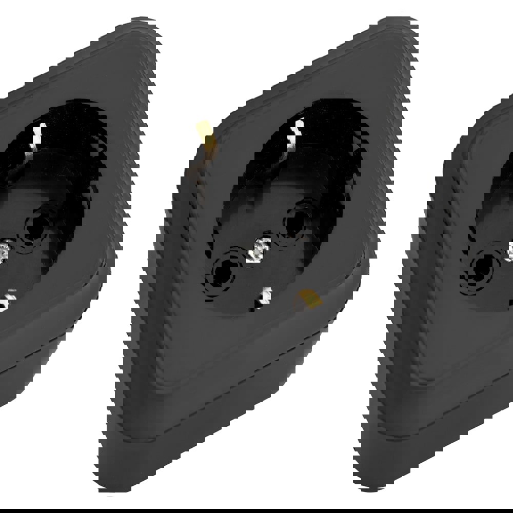 Изображение товара BYLECTRICA Розетка накладная Пралеска РА16 254 1 пост черный IP20 Type F