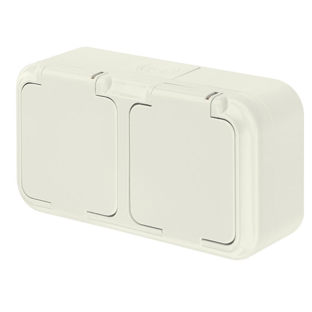 Изображение товара BYLECTRICA РА16-302 накладная розетка 2 поста IP54 бежевый