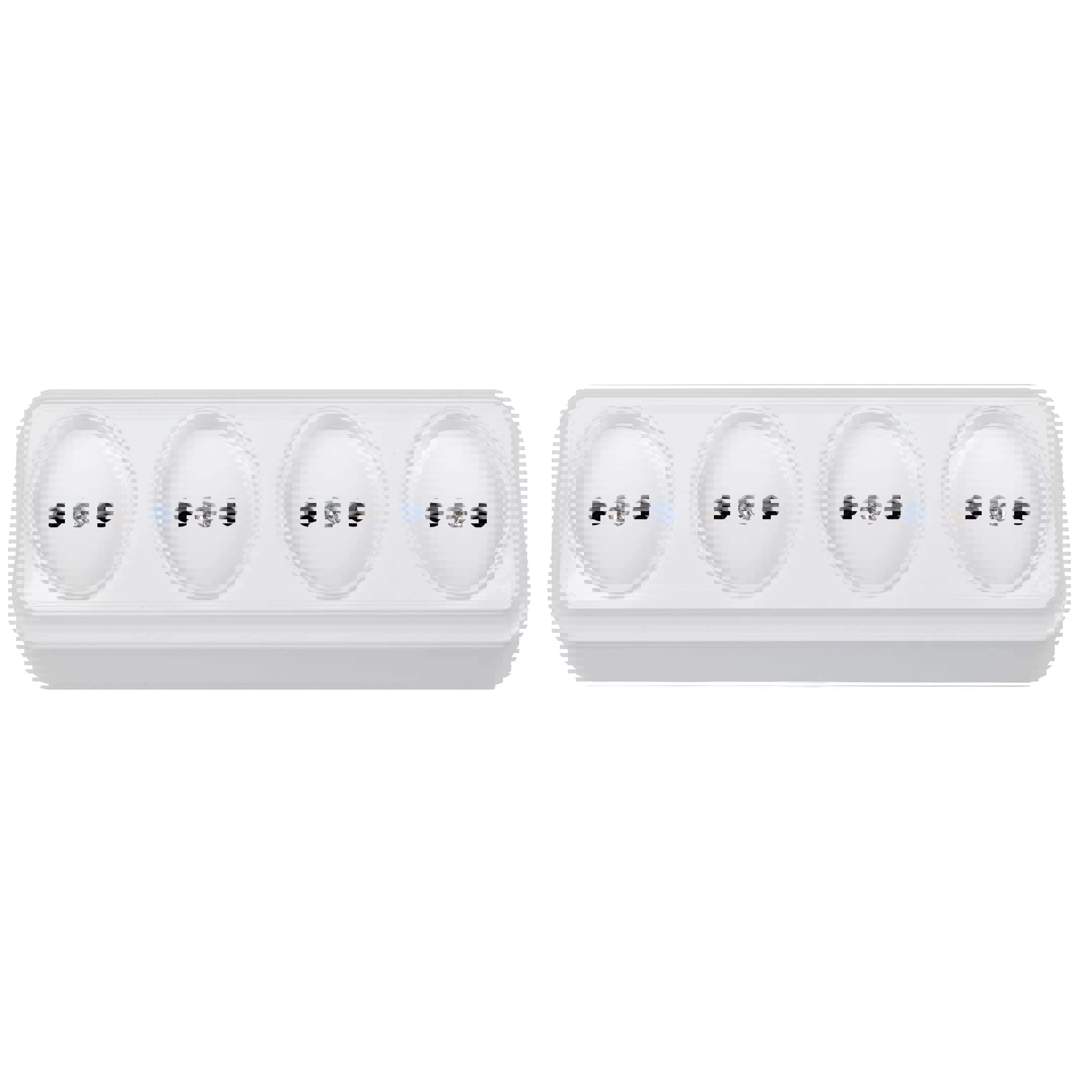 Изображение товара Розетка четверная накладная Bylectrica Вариант РА16-0181 цвет белый