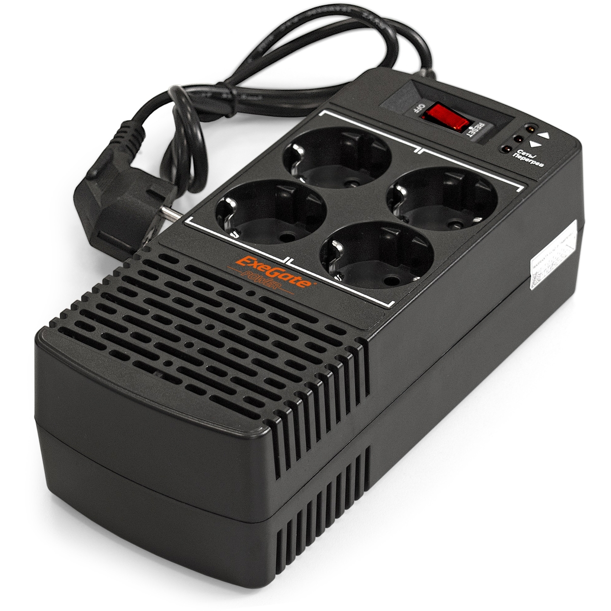 Изображение товара Стабилизатор напряжения Exegate AD5000-1200 1200 Вт релейный для дома и офиса