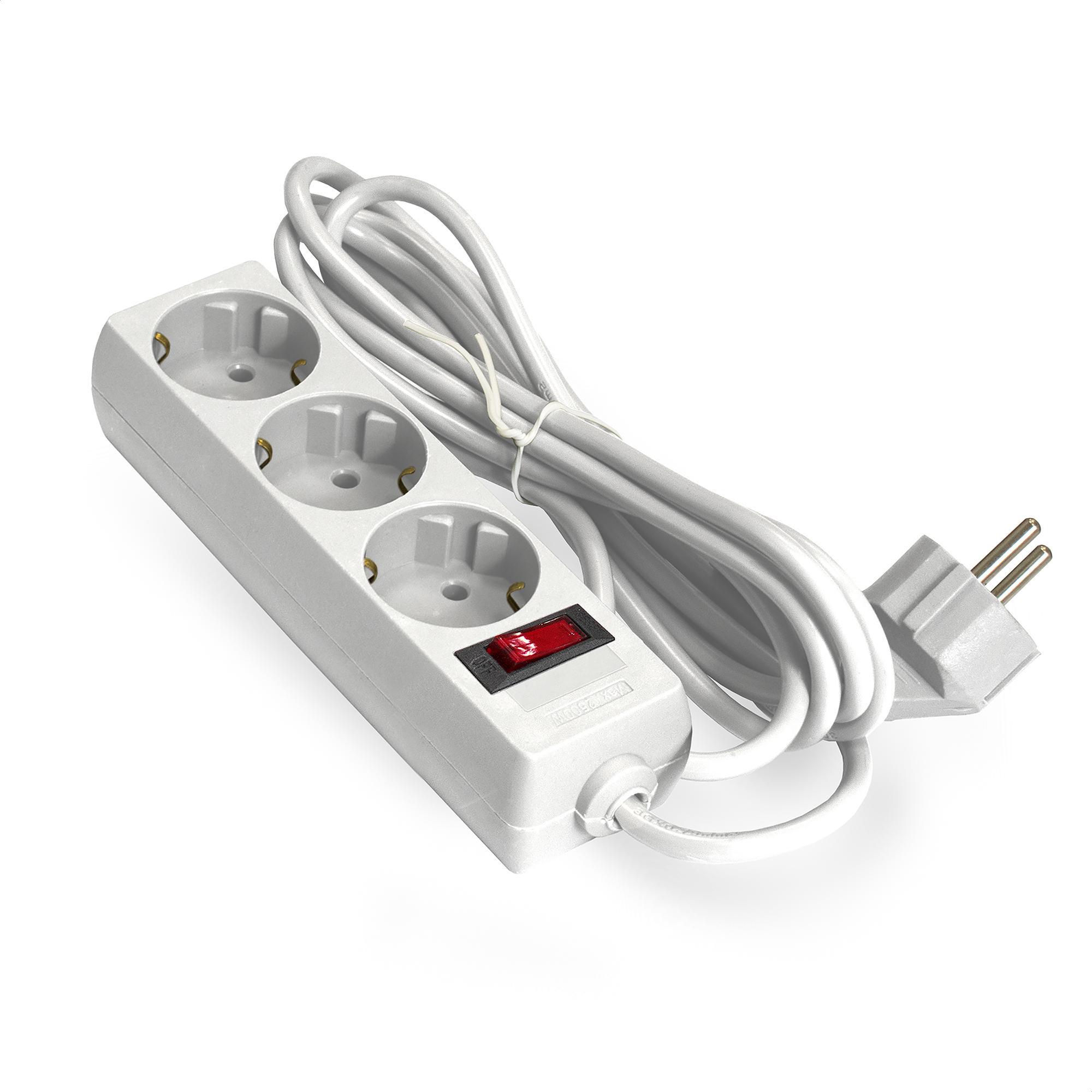 Изображение товара EXEGATE 221178 Сетевой фильтр 3 розетки с заземлением 1.8 м белый