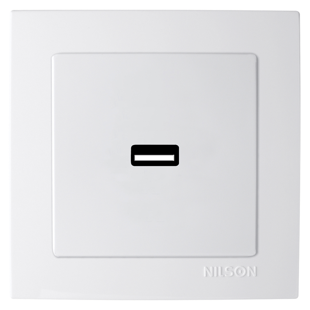 Изображение товара Встраиваемая розетка USB NILSON Touran 1 порт белая с защитой IP20 Изображение товара Встраиваемая розетка USB NILSON Touran 1 порт белая с защитой IP20