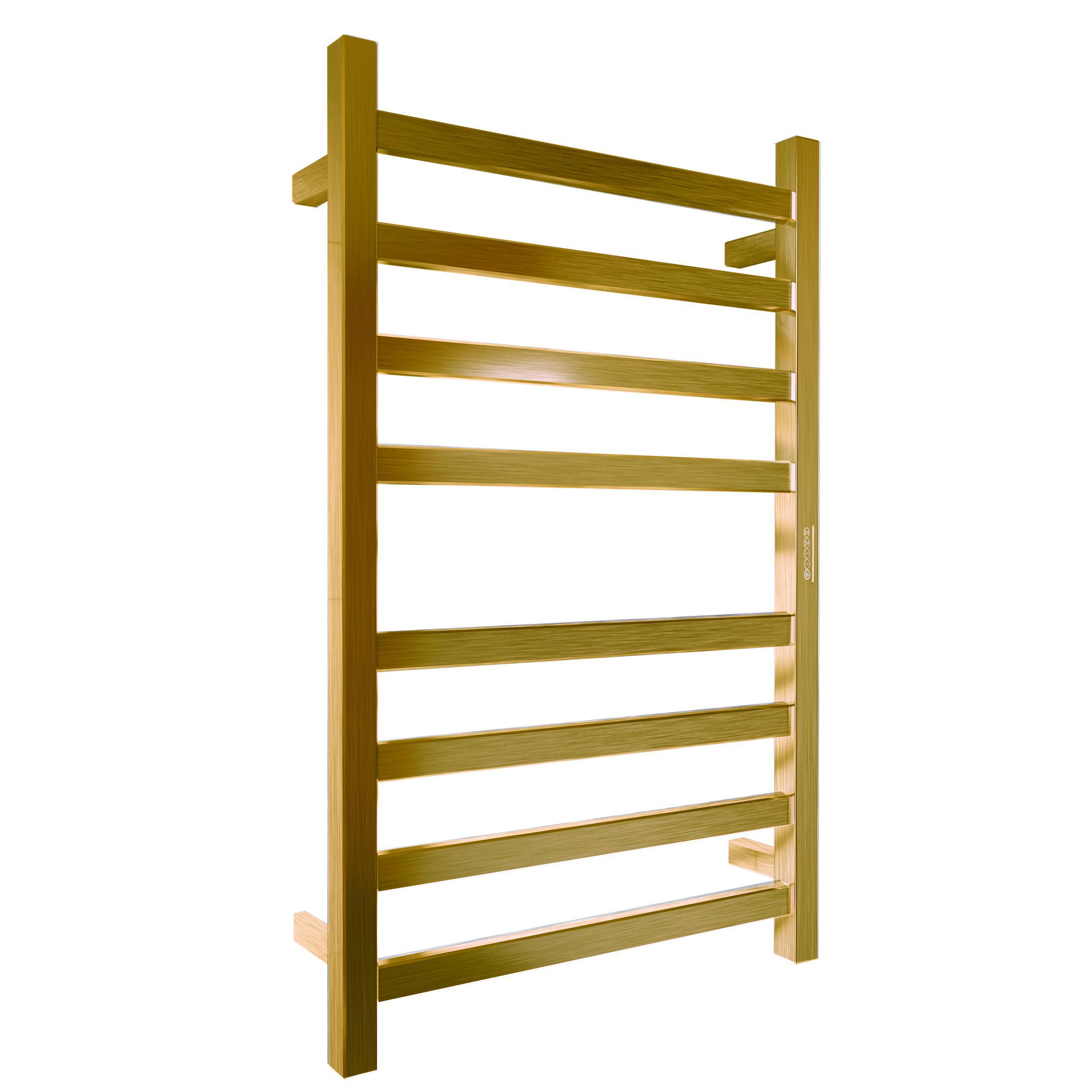 Изображение товара Полотенцесушитель электрический Termlux TLHQ08G-8ES30 500x800 мм 76 Вт с терморегулятором лесенка цвет золотой