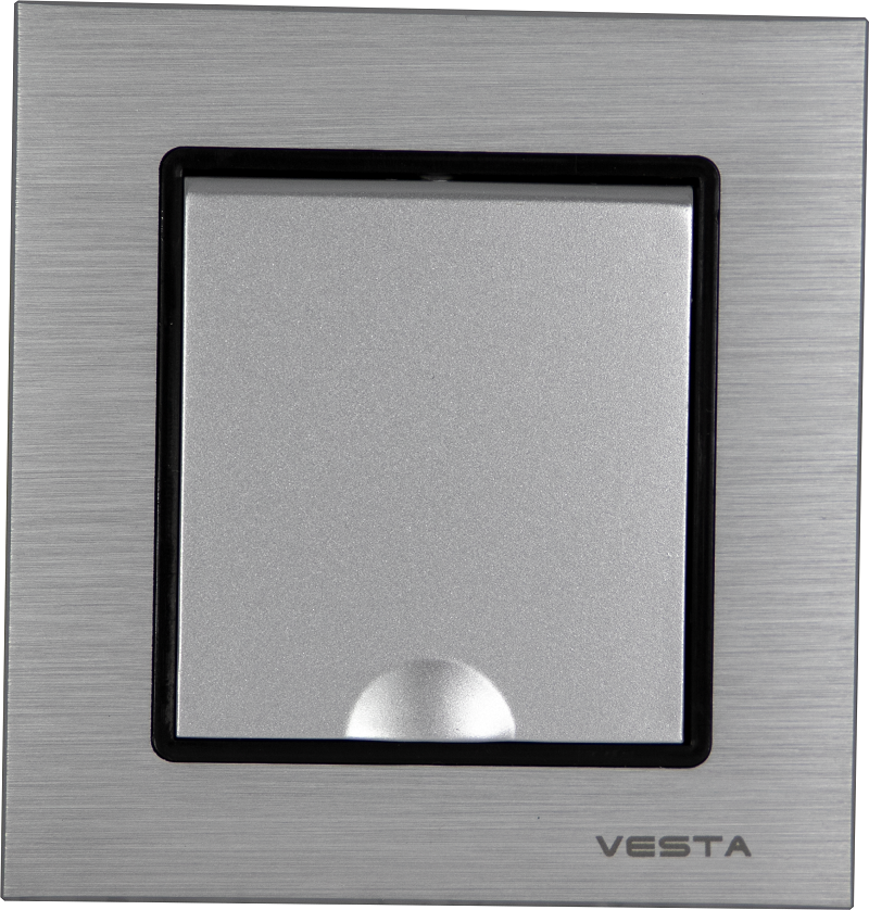 Изображение товара Розетка встраиваемая Vesta-electric Exclusive Silver Metallic FRZ00041013SER с заземлением цвет серебристый