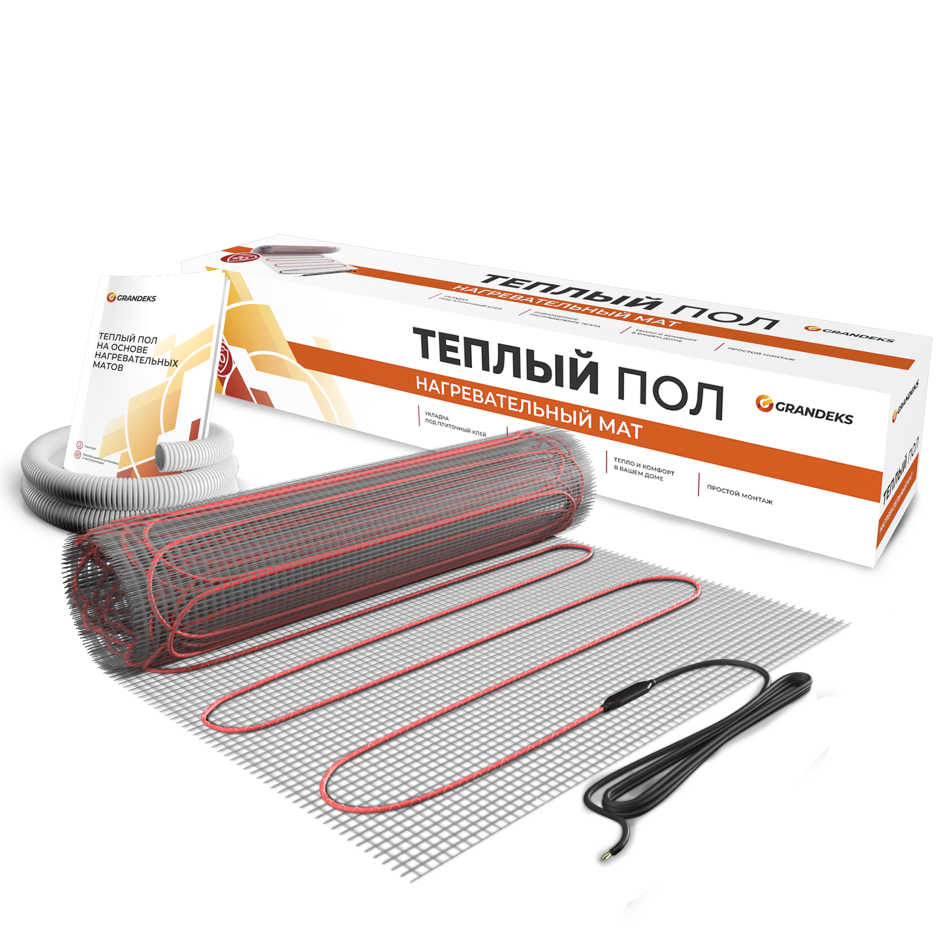 Изображение товара Нагревательный мат для теплого пола GRANDEKS G2 150 Вт 1 м²