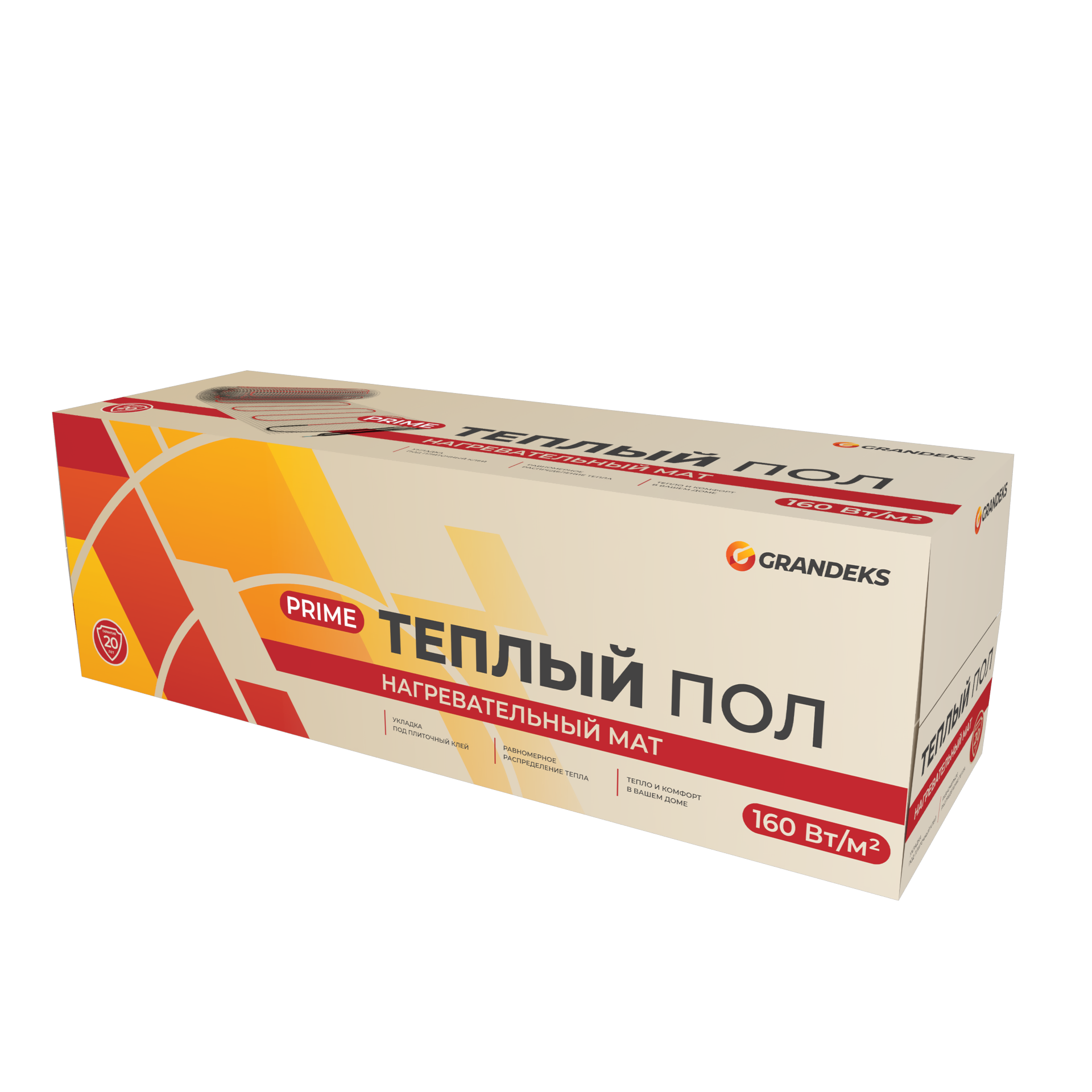 Изображение товара Нагревательный мат GRANDEKS prime 2.5 м² 400 Вт для теплого пола