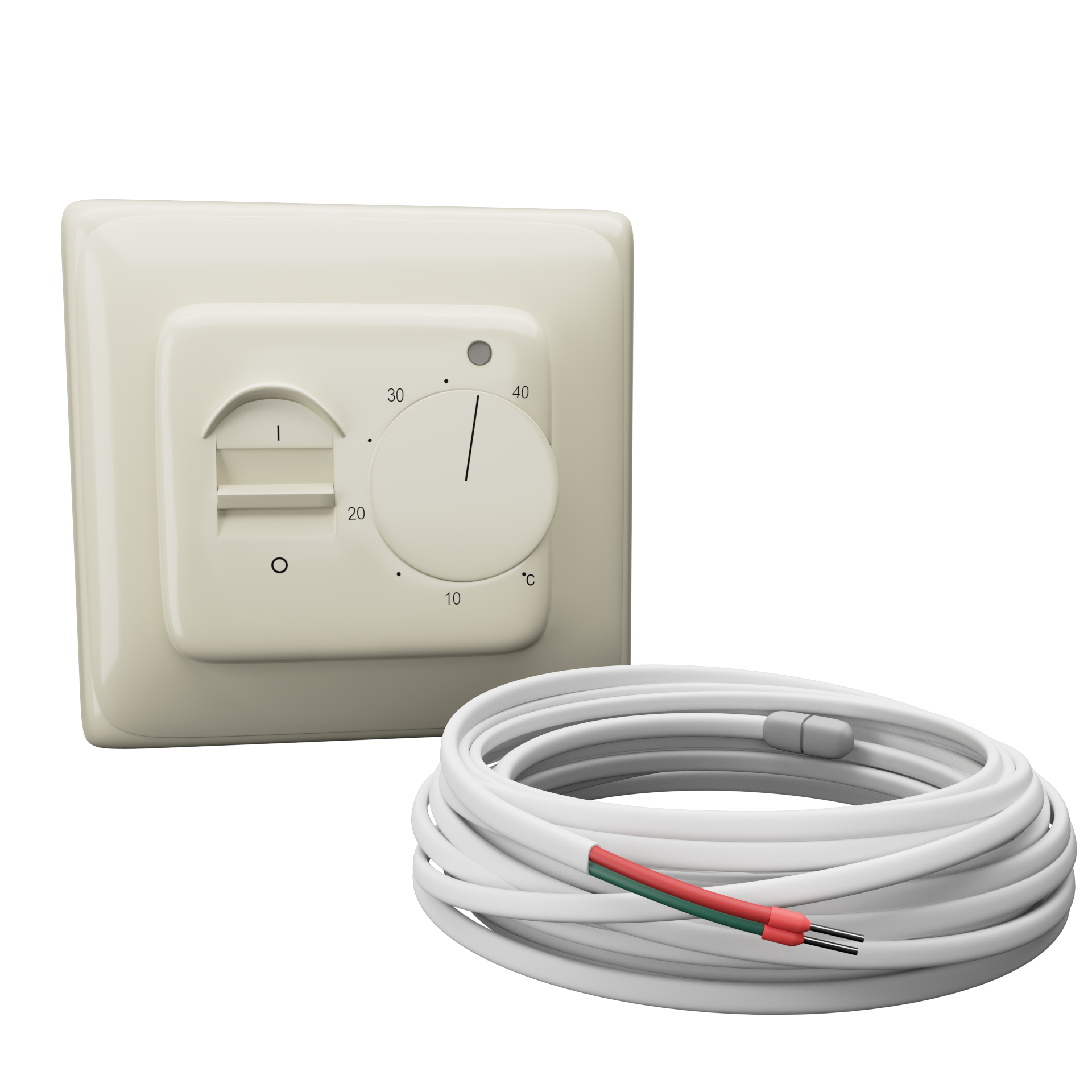 Изображение товара Терморегулятор механический Grandeks RTC 70.26 кремовый для пола