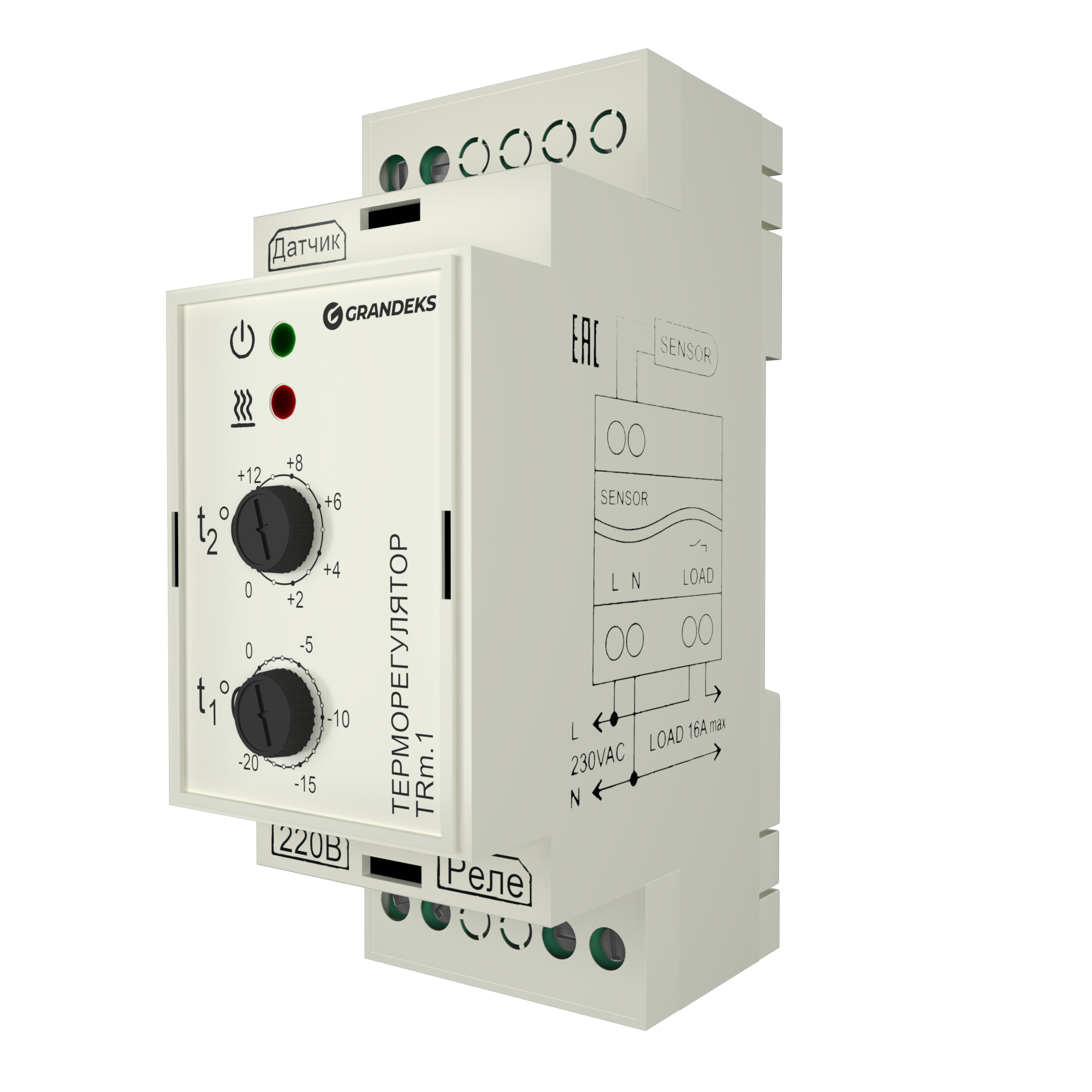 Изображение товара Терморегулятор механический Grandeks TPm.2 цвет серый