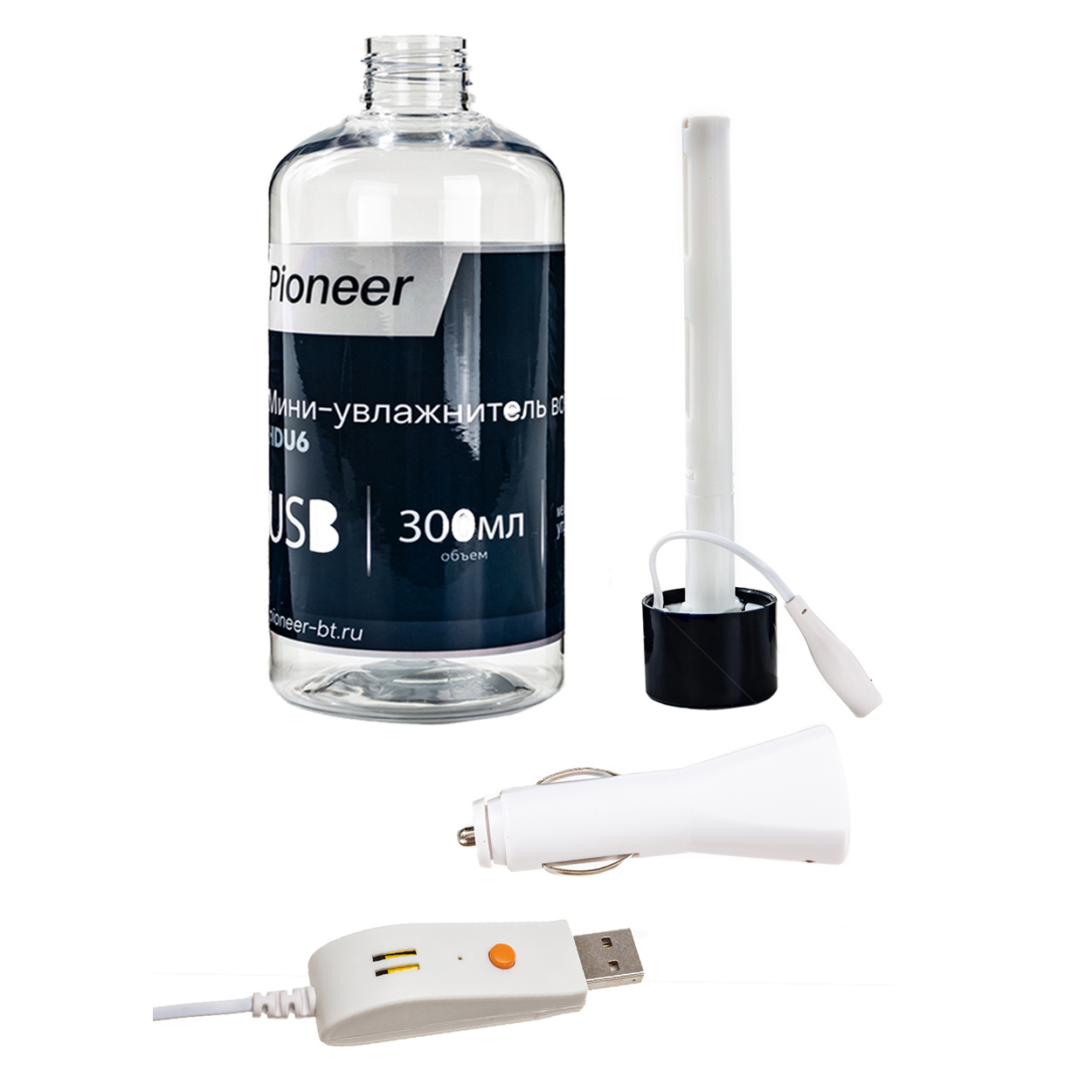 Изображение товара Портативный ультразвуковой увлажнитель воздуха Pioneer HDU6 черный компактный