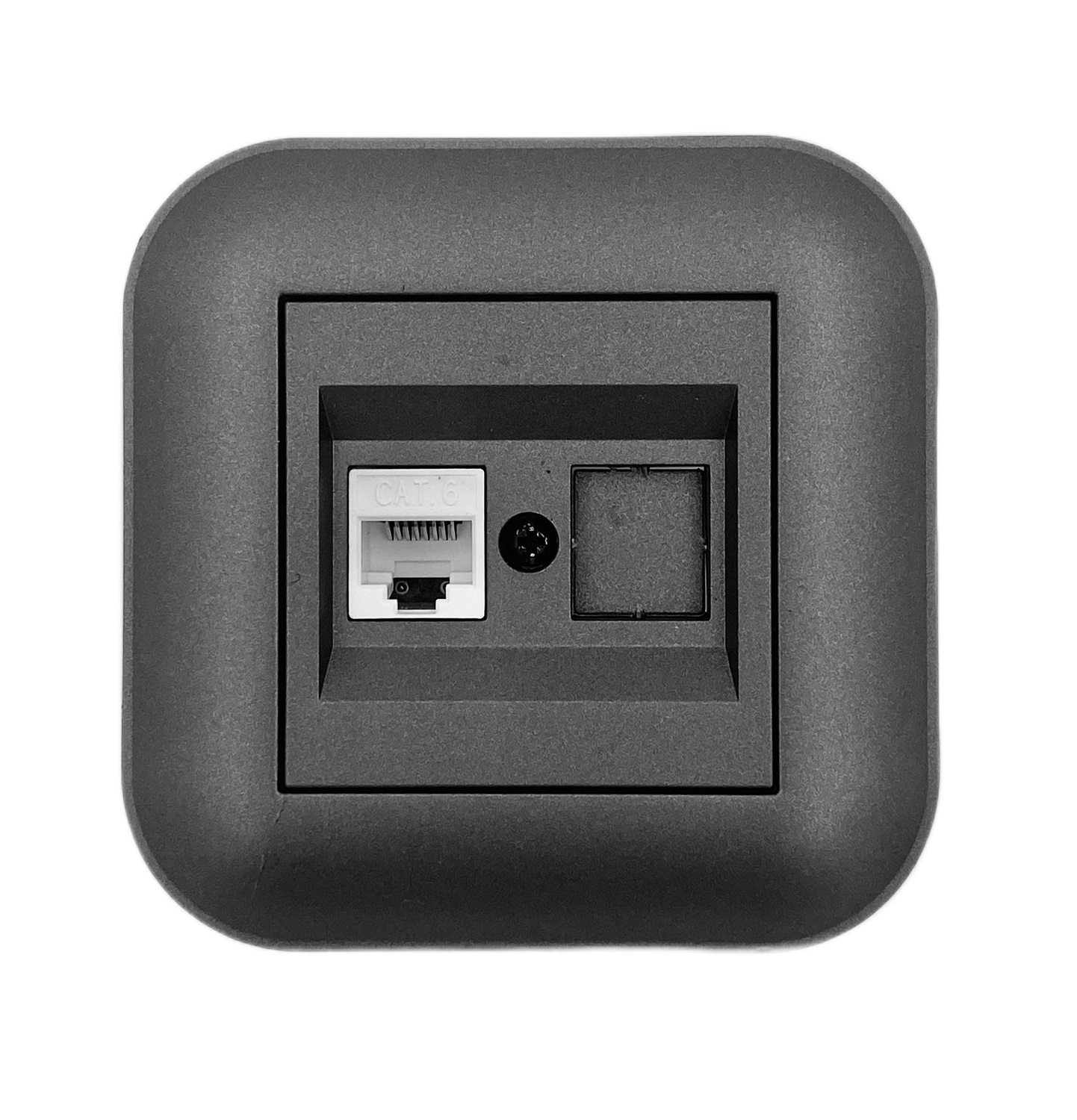 Изображение товара Розетка RJ45 встраиваемая Ovivo Loft 600-000311-229 с заземлением цвет дымчатый