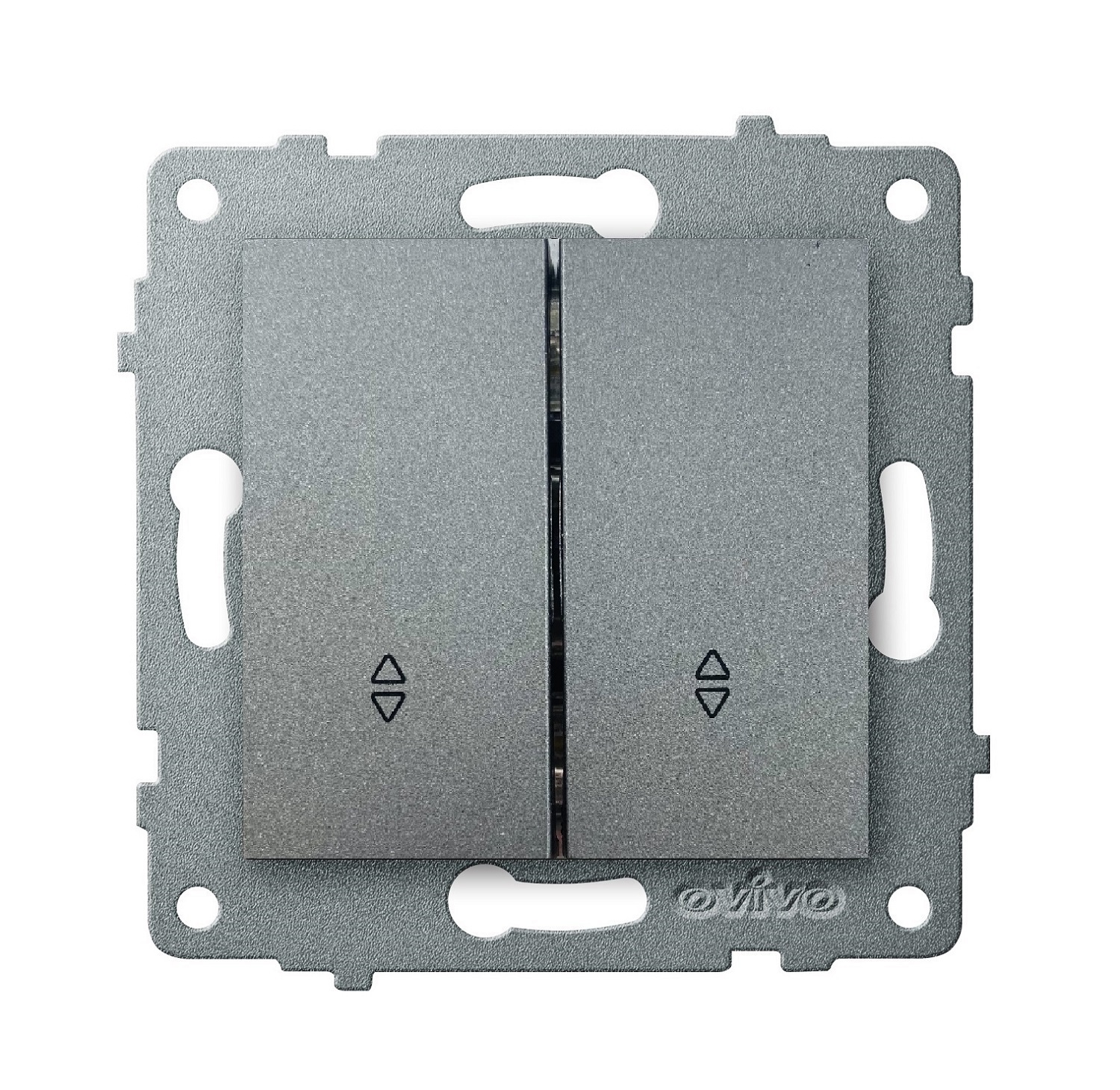 Изображение товара Ovivo Loft 2-клавишный встраиваемый переключатель 600-000211-211 дымчатый