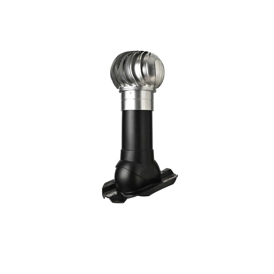 Изображение товара Турбодефлектор Polivent TD160 ОЦ утепленный Н500 для кровельного профнастила 20 мм цвет черный