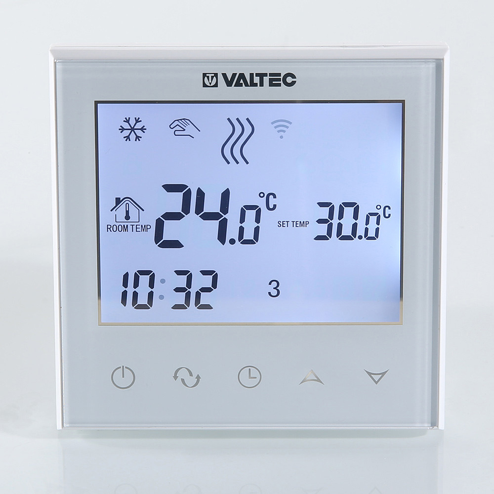 Изображение товара Терморегулятор для теплого пола Valtec VT.AC712.0.0 электронный с Wi-Fi цвет белый