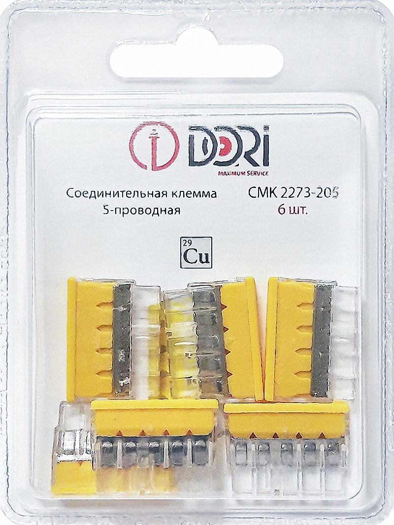 Изображение товара Клемма соединительная СМК 2273 205 5-проводная DORI