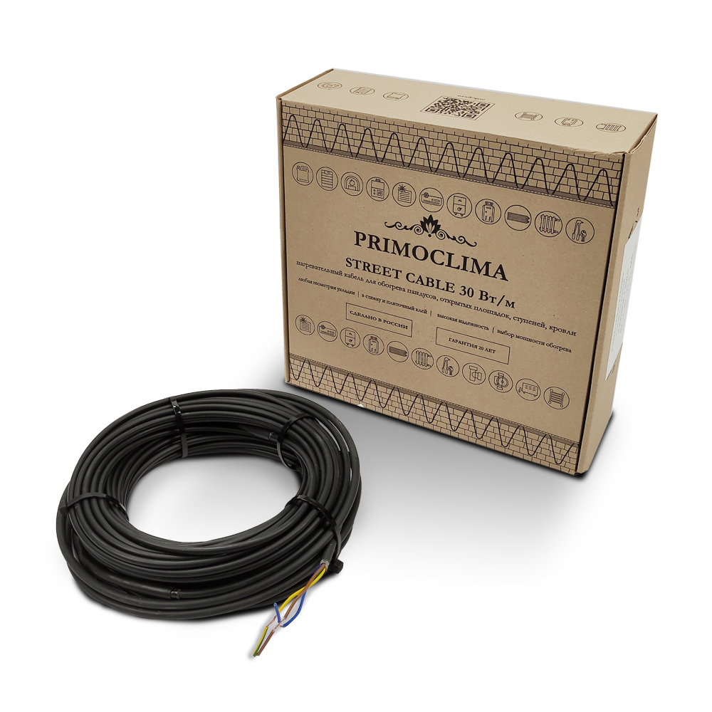 Изображение товара Греющий кабель PRIMOCLIMA 51 м 1560 Вт для кровли и водостоков