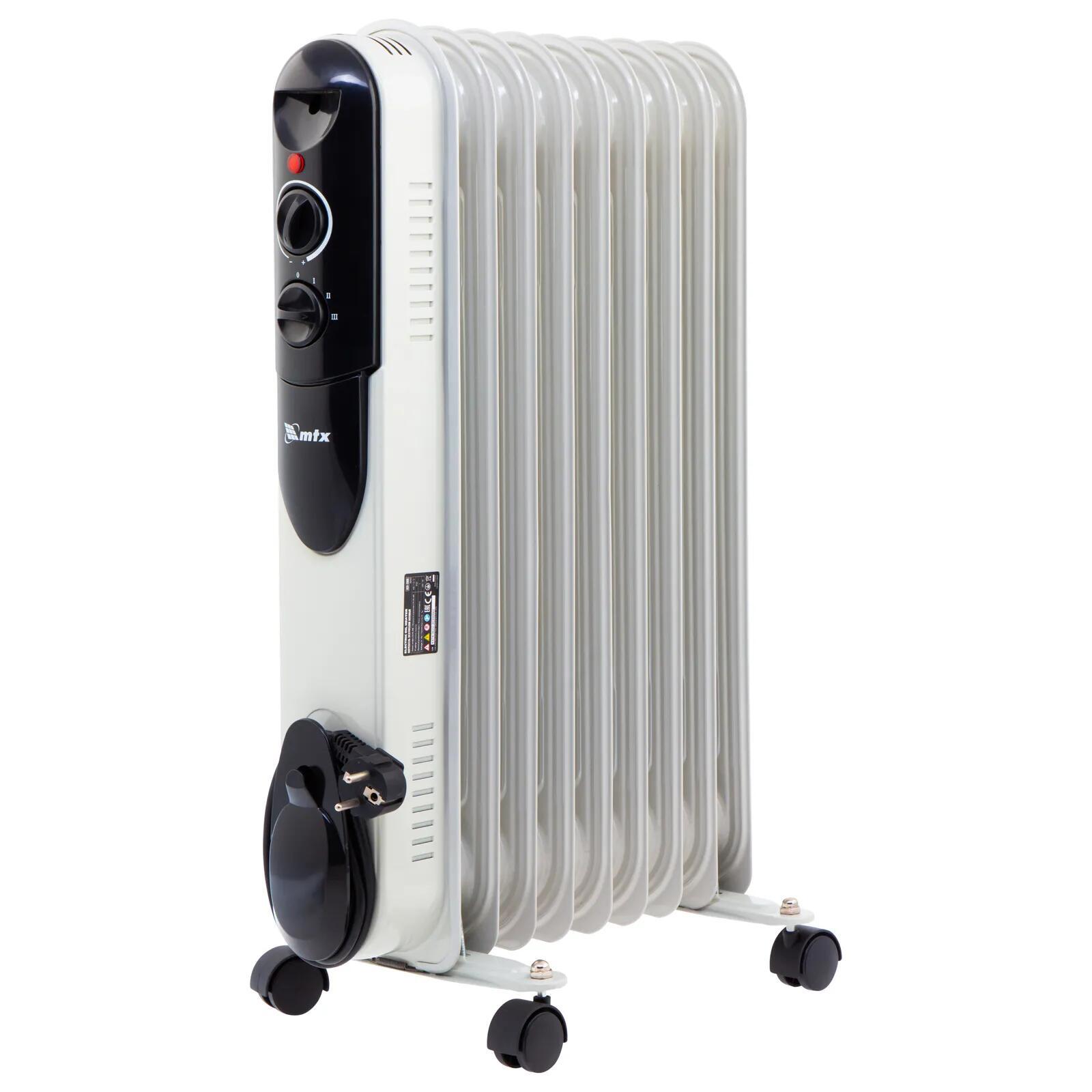 Изображение товара Обогреватель масляный Mtx MTX OCH-2000 с механическим термостатом 2000 Вт 9 секций цвет серый
