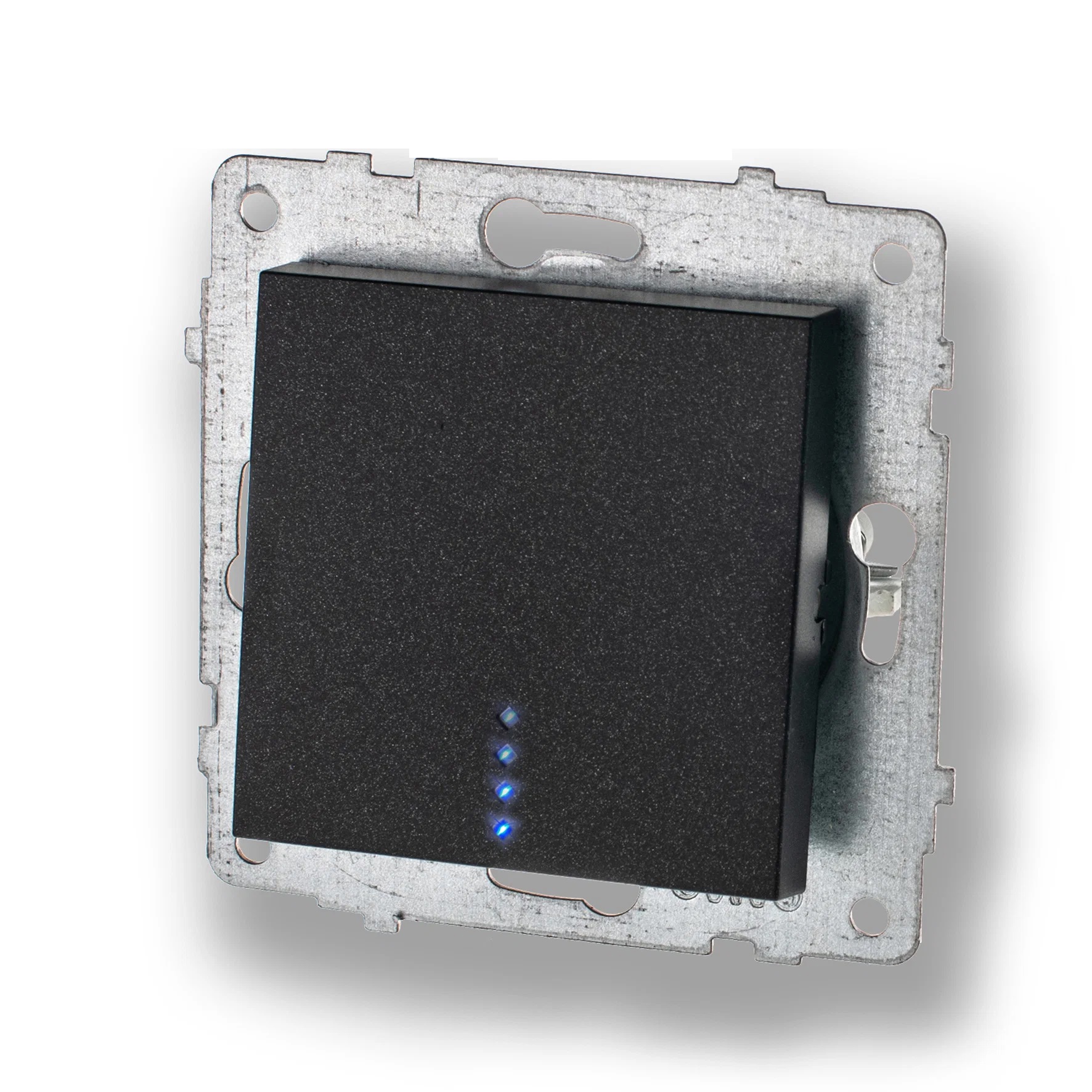 Изображение товара Выключатель встраиваемый Ovivo Loft 600-000217-203 2 клавиши с подсветкой цвет черный