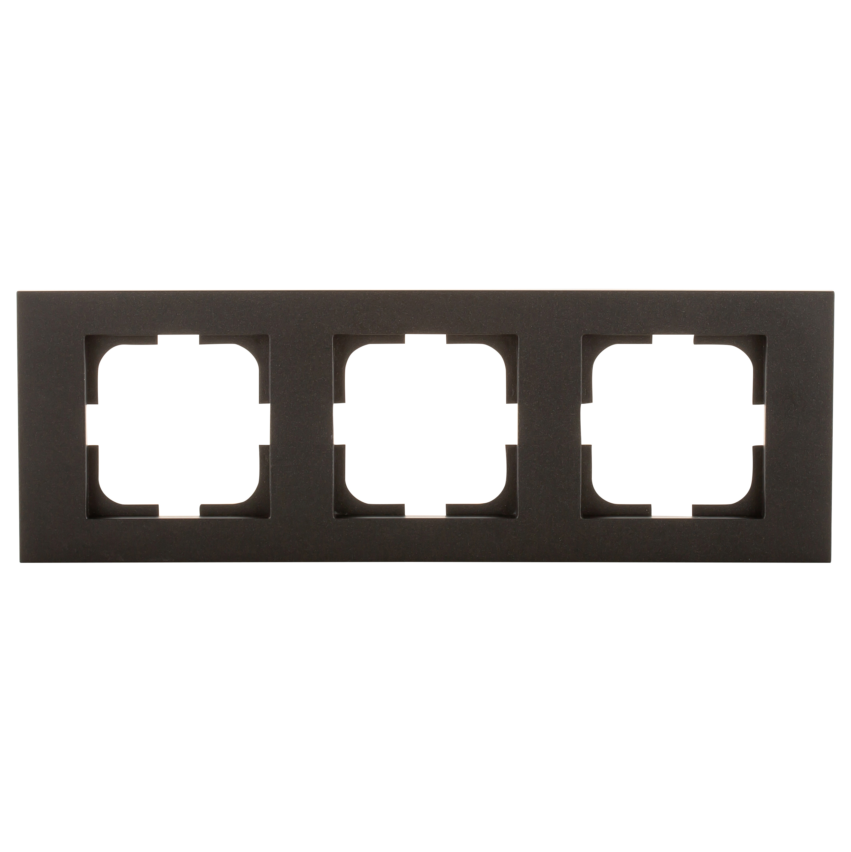 Изображение товара Рамка для розеток и выключателей Ovivo Grano 3 поста цвет черный