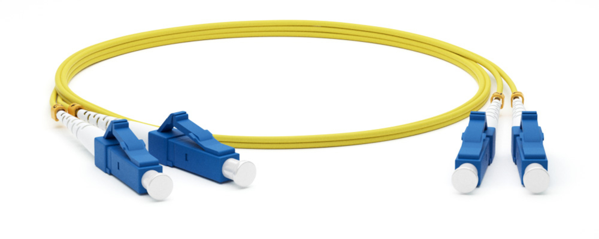 Изображение товара Патч-корд Hyperline optic SM 9/125 (OS2) LC/UPC-SC/UPC 2.0 мм Ethernet Lan категория 5e duplex LSZH 10 м желтый
