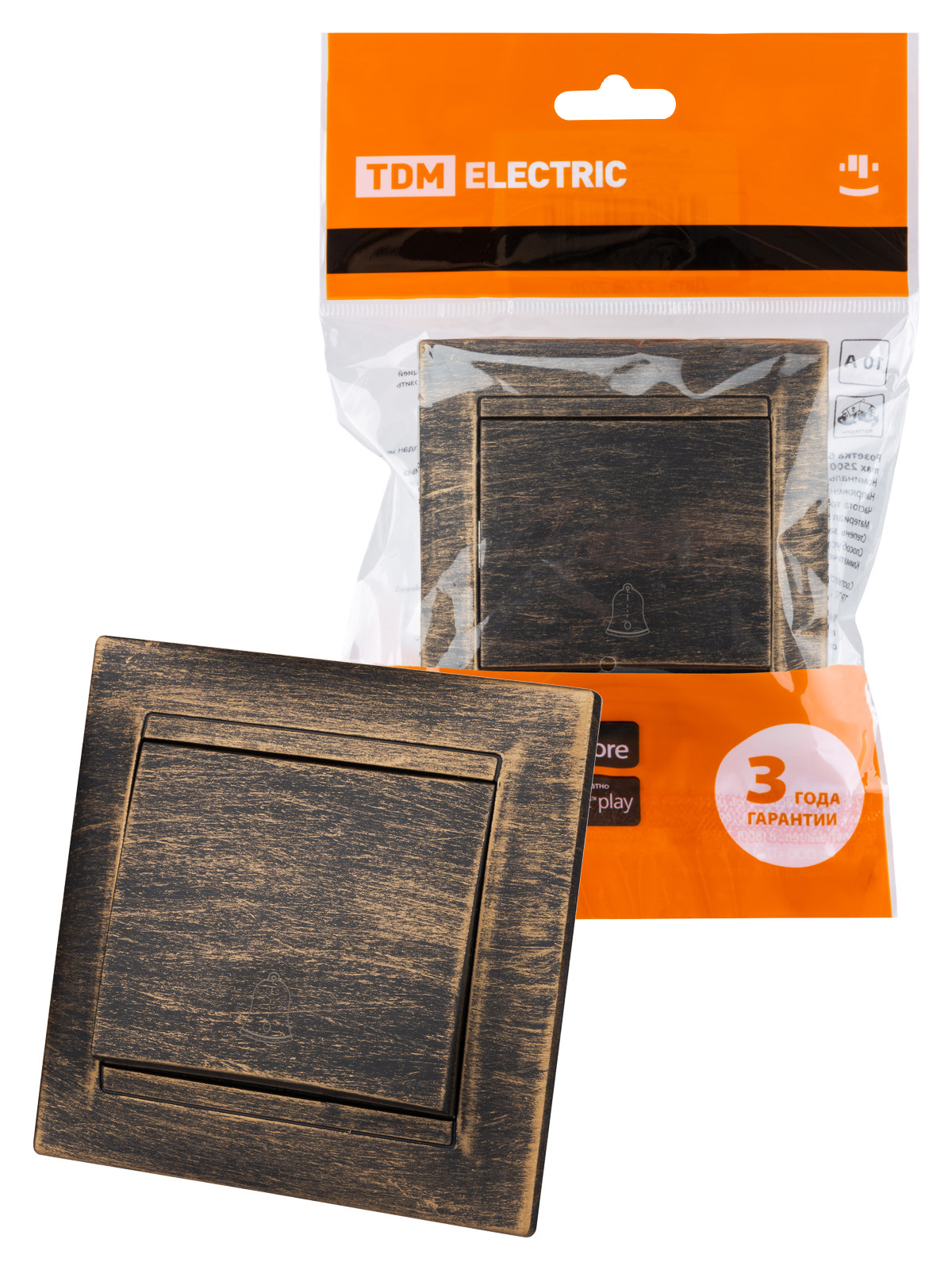 Изображение товара Дверной звонок проводной ТDM ELECTRIC Лама старинная бронза 1 мелодия