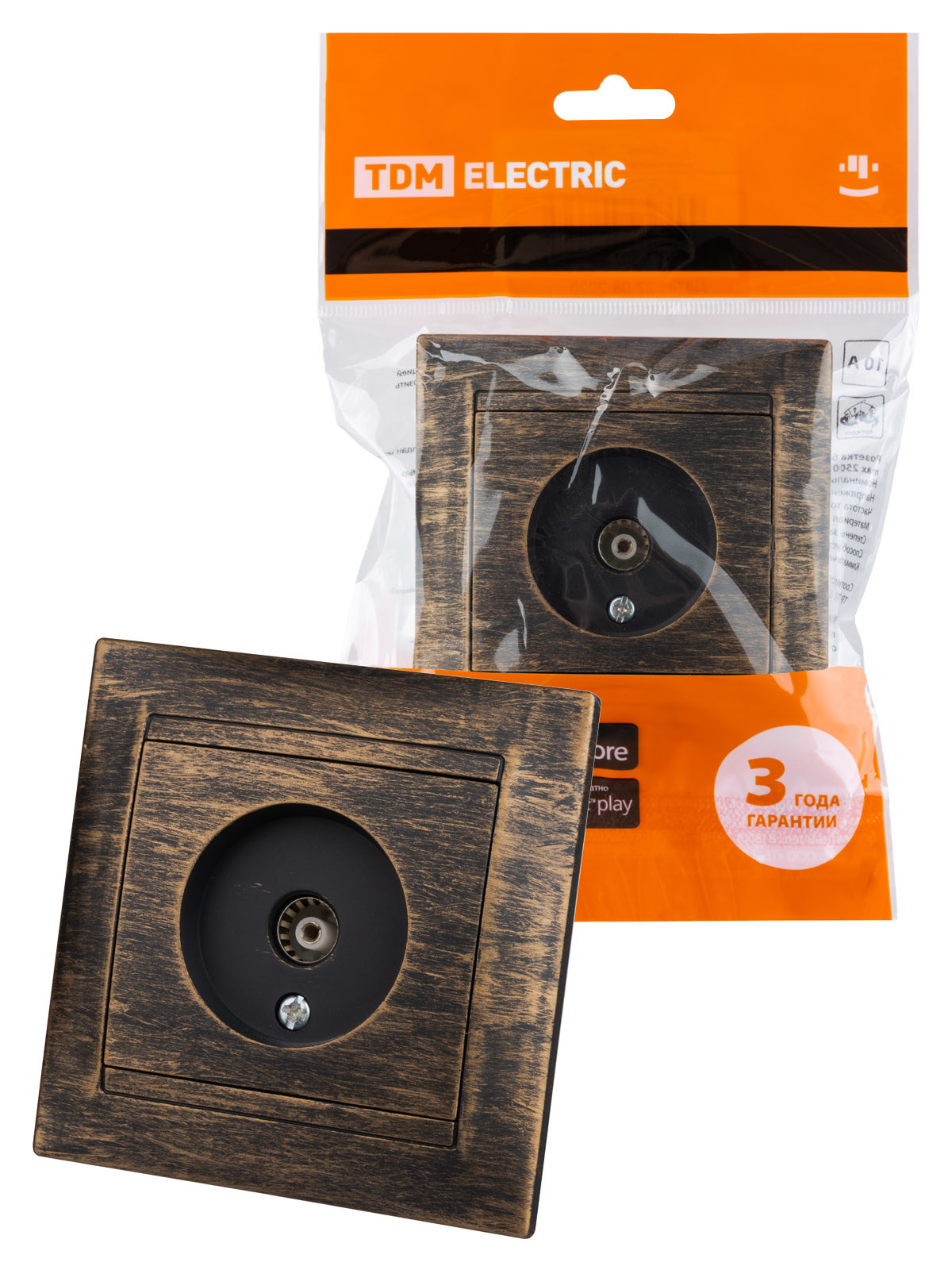 Изображение товара Розетка телевизионная встраиваемая Tdm electric Лама SQ1815-0758 цвет бронза Изображение товара Розетка телевизионная встраиваемая Tdm electric Лама SQ1815-0758 цвет бронза