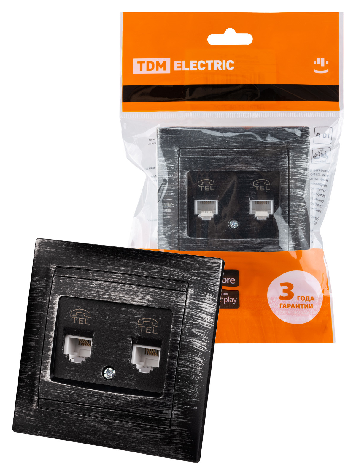 Изображение товара Розетка двойная телефонная встраиваемая Tdm electric Лама SQ1815-0659 RJ11 цвет старинное серебро Изображение товара Розетка двойная телефонная встраиваемая Tdm electric Лама SQ1815-0659 RJ11 цвет старинное серебро