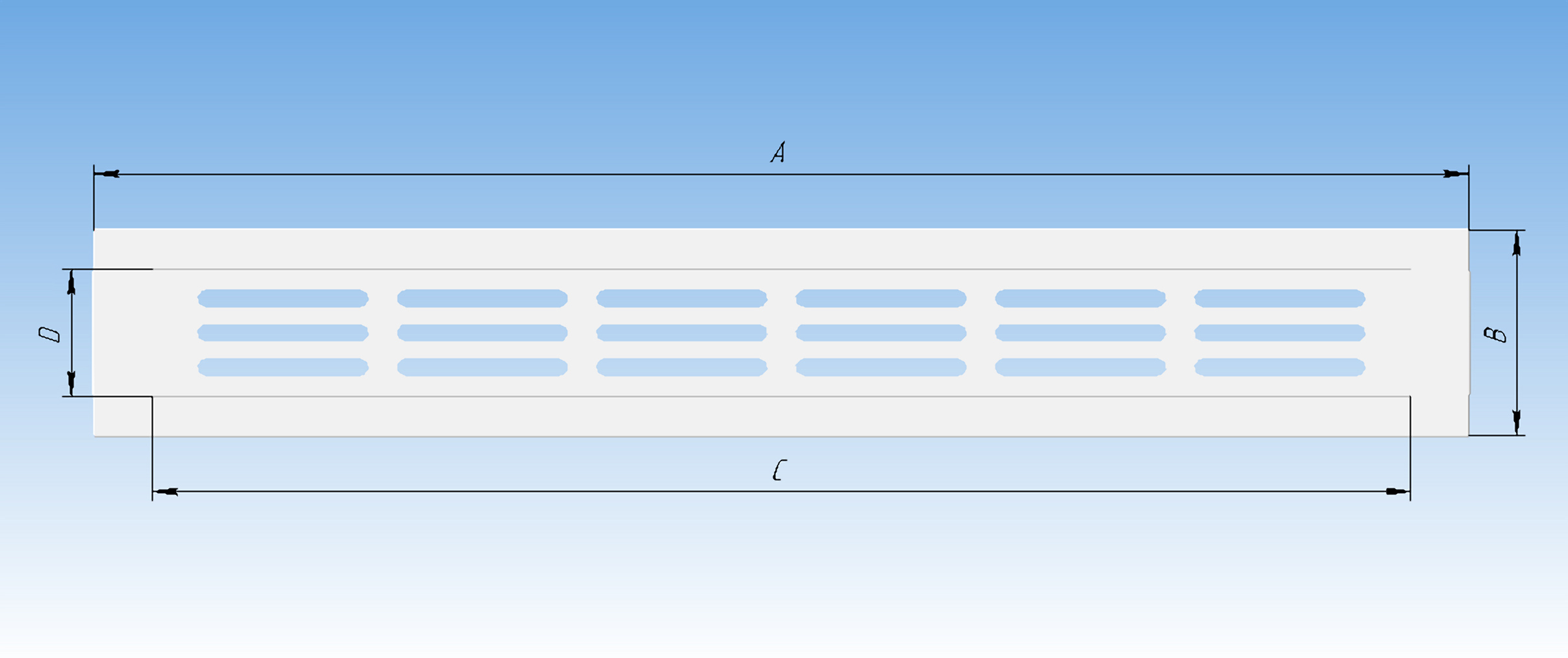Изображение товара Вентиляционная решетка ШАМРАЙ VRZ80060 800x60 мм с двойным направлением потока