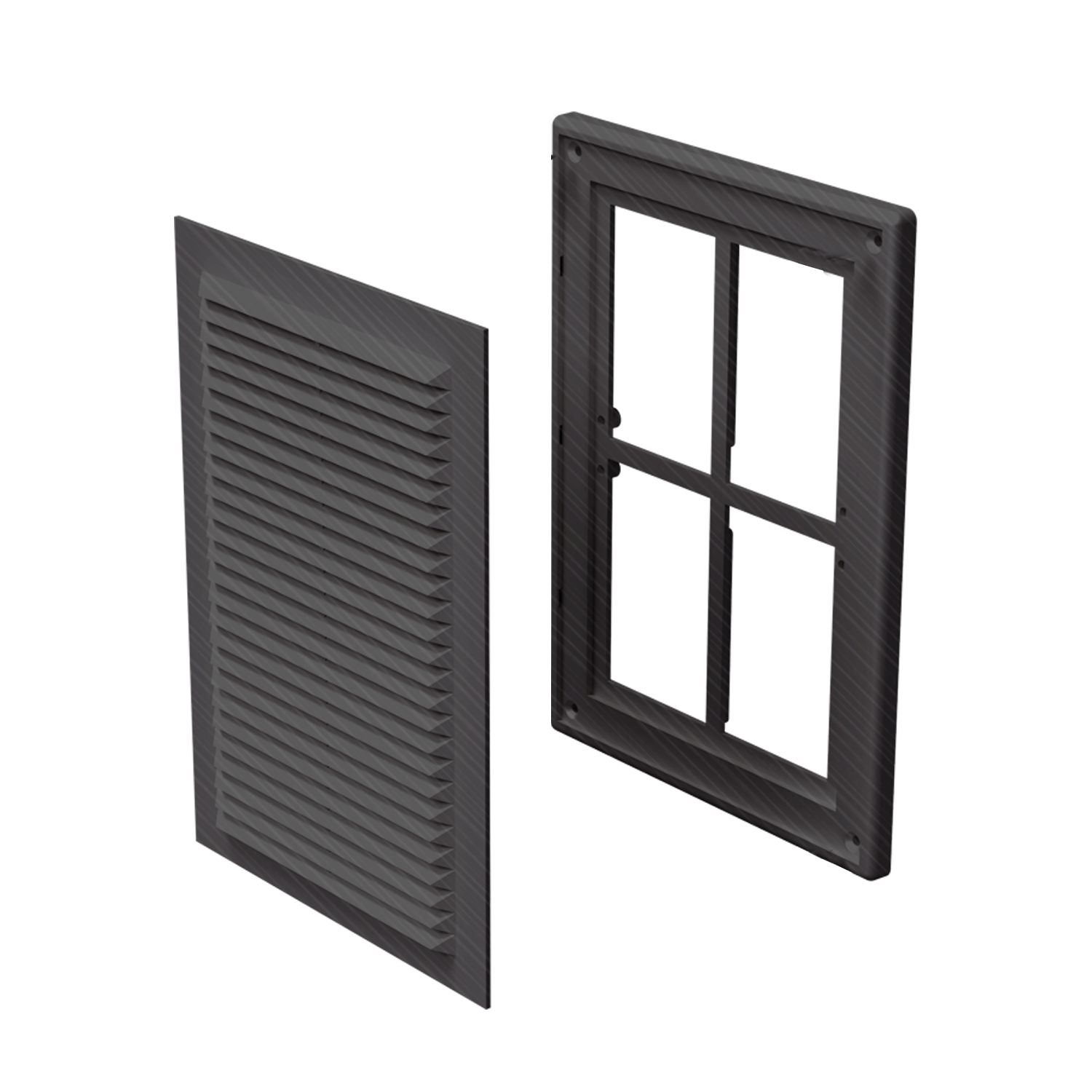 Изображение товара Решетка вентиляционная ДМс 251x182 мм ПВХ цвет кварц LEPTONIKA