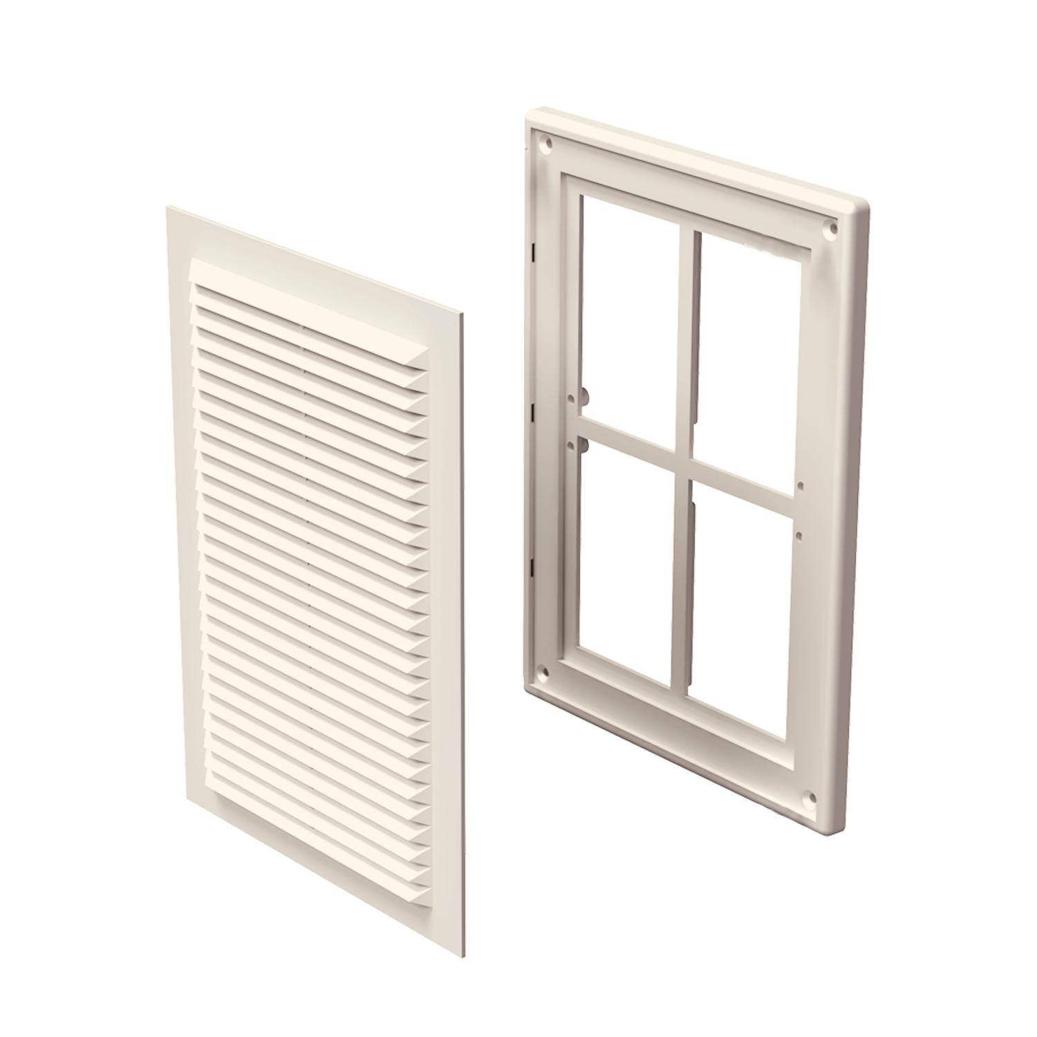 Изображение товара Вентиляционная решетка Leptonika Дмс 251x182 мм ПВХ слоновая кость