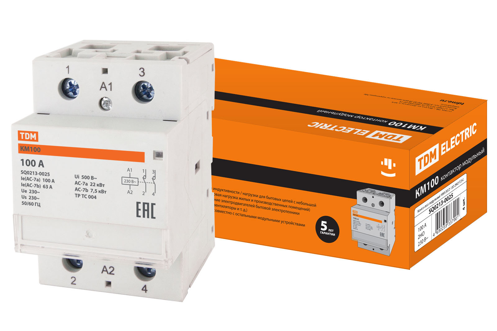 Изображение товара Контактор Tdm electric КМ100/2-100 2НО 100 А 230 В