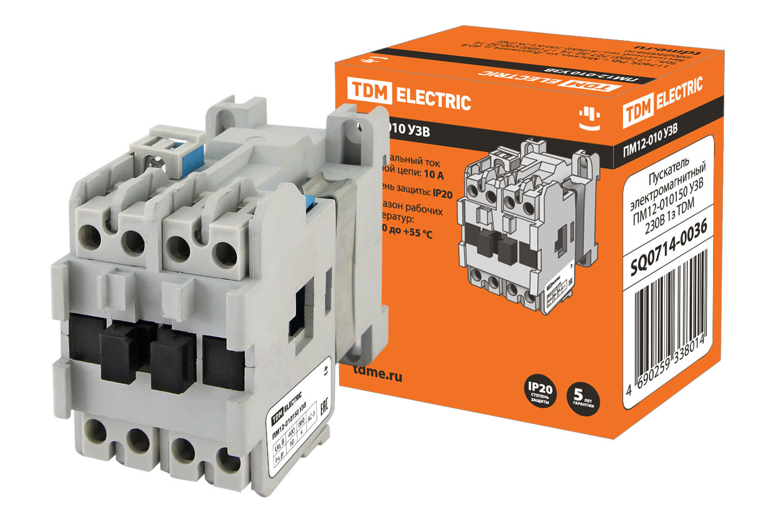 Изображение товара Контактор Tdm Electric 10А 230В трехфазный для электроприводов Изображение товара Контактор Tdm Electric 10А 230В трехфазный для электроприводов