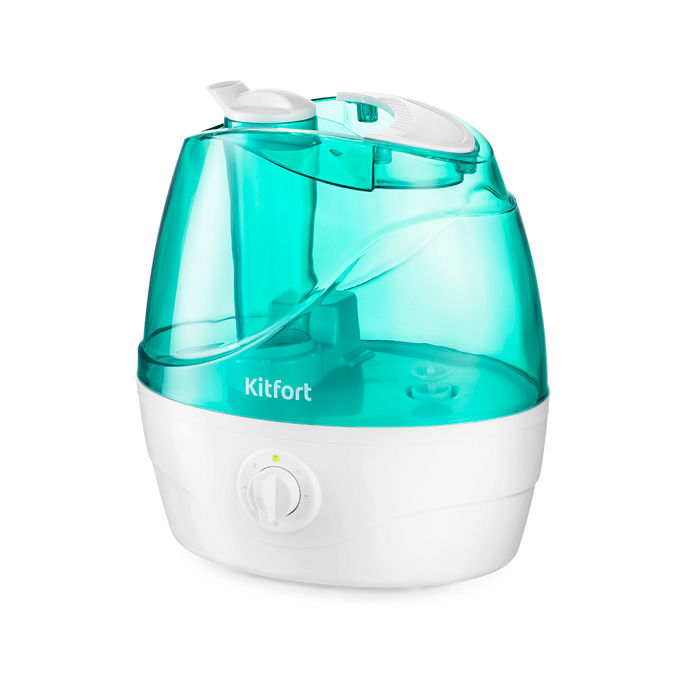 Изображение товара Ультразвуковой увлажнитель воздуха Kitfort КТ-2834-3 бело-бирюзовый