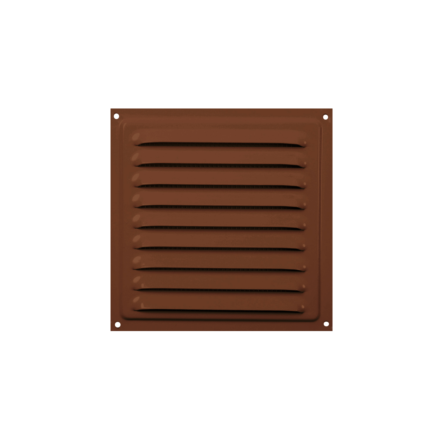Изображение товара Решетка вентиляционная с сеткой Leptonika 150x150 мм сталь с покрытием цвет коричневый