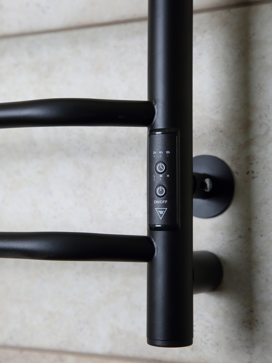 Изображение товара Электрический полотенцесушитель Тругор Браво 2 П 80x50 см 100 Вт с полкой черный