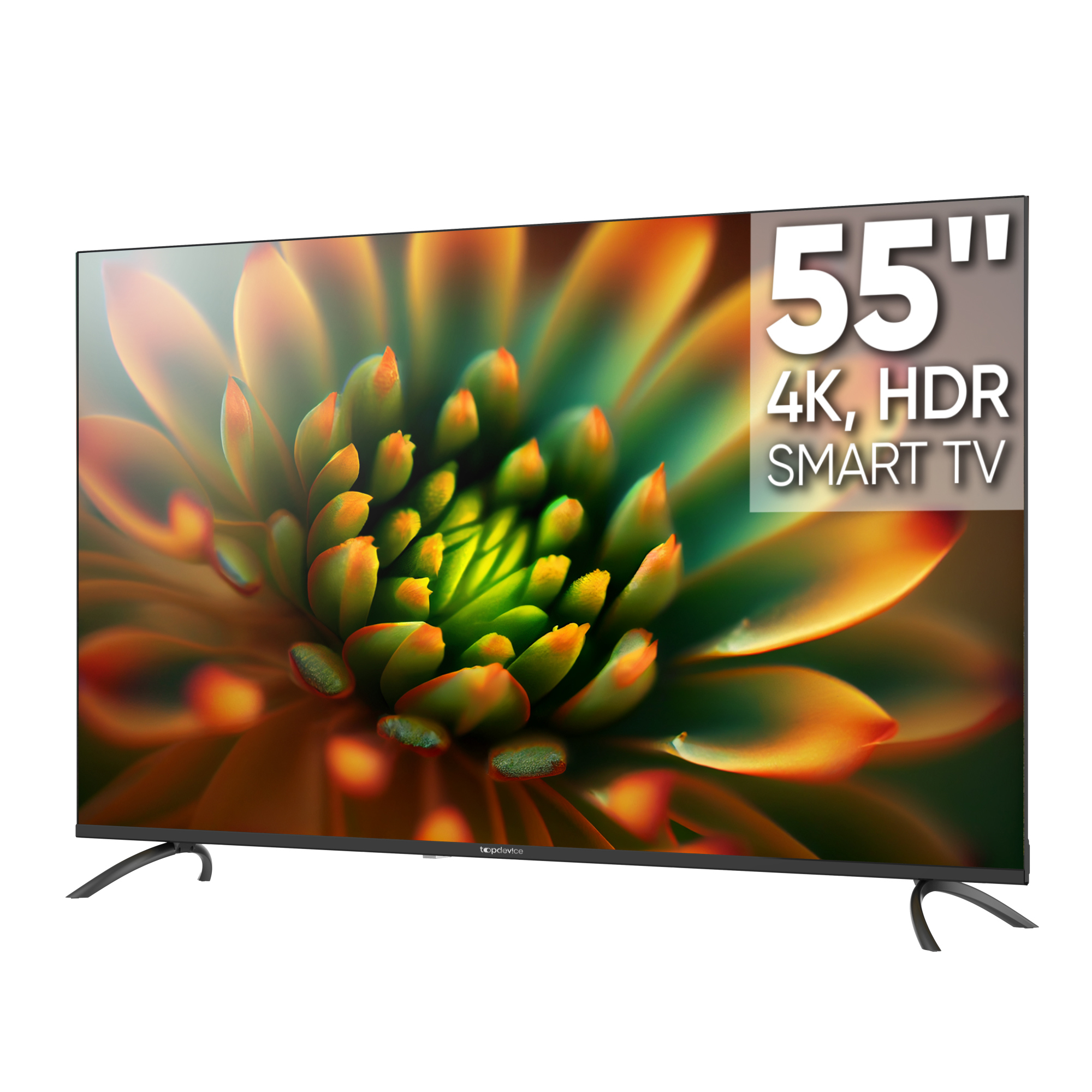 Изображение товара Телевизор Topdevice Ultra UHD 4K Smart TV WildRed 55" Черный