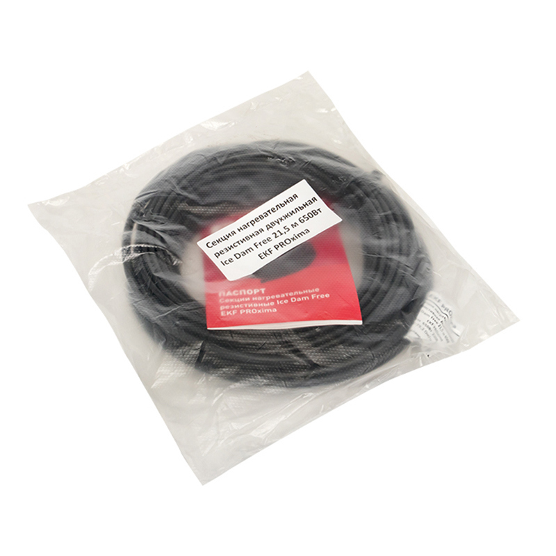 Изображение товара Греющий кабель EKF PROxima 21.5 м 650 Вт для обогрева крыш, водостоков и труб