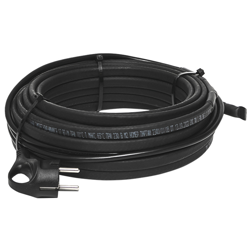 Изображение товара Греющий кабель для обогрева труб Ekf 1м 17 Вт саморегулирующийся наружный