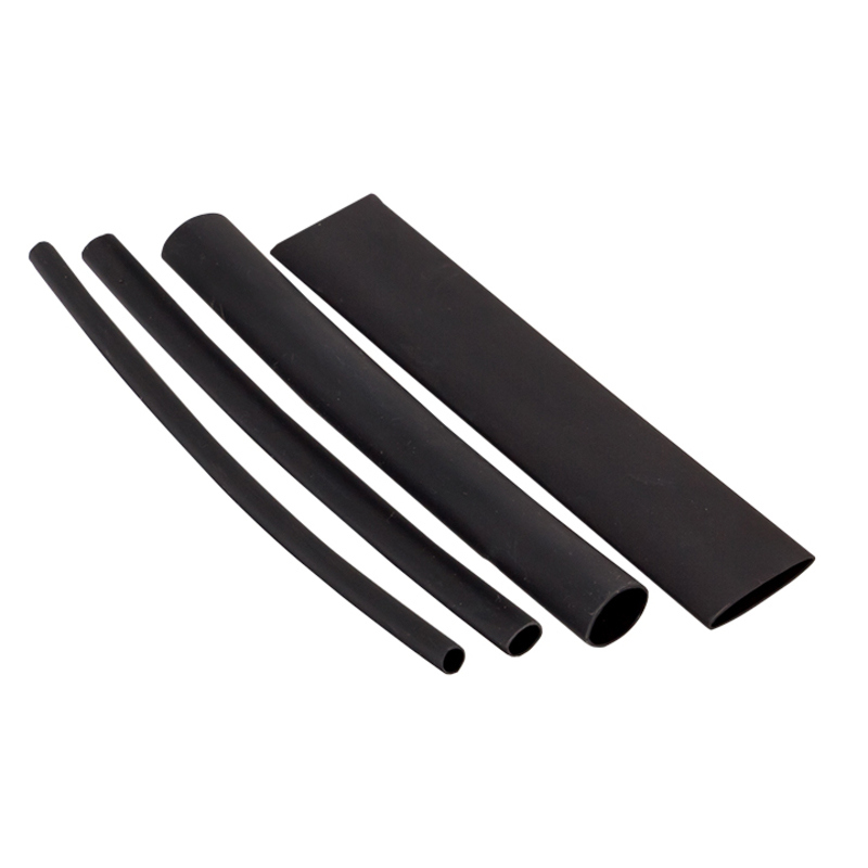 Изображение товара Набор термоусадочных трубок Ekf PROxima ТУТк нг 3/1 4.8/1.6 6/2 9/3 12/4 100 мм клеевые цвет черный 21 шт.