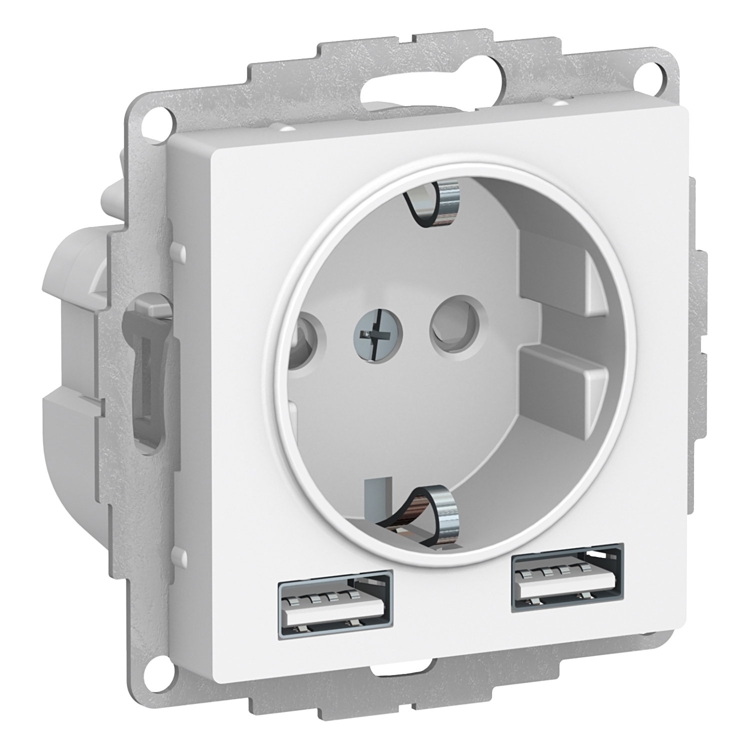 Изображение товара Розетка USB Systeme Electric Atlas ATN000130 с заземлением цвет белый