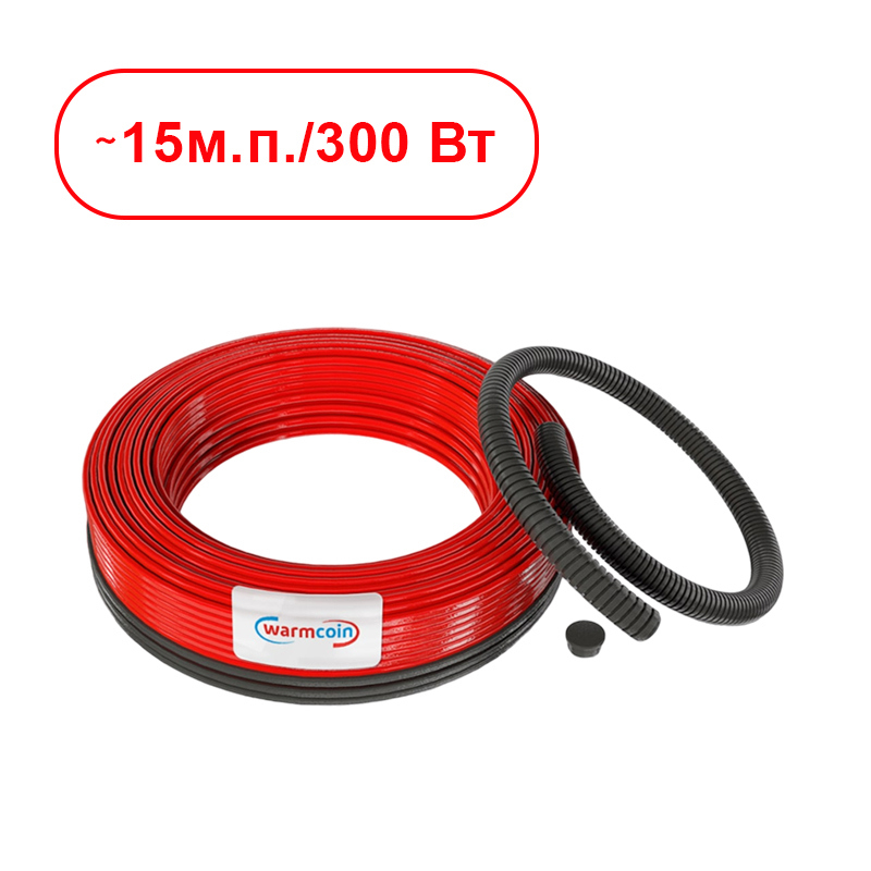 Изображение товара Нагревательный кабель для теплого пола Warmcoin Power Эко 1.4 м² 300 Вт