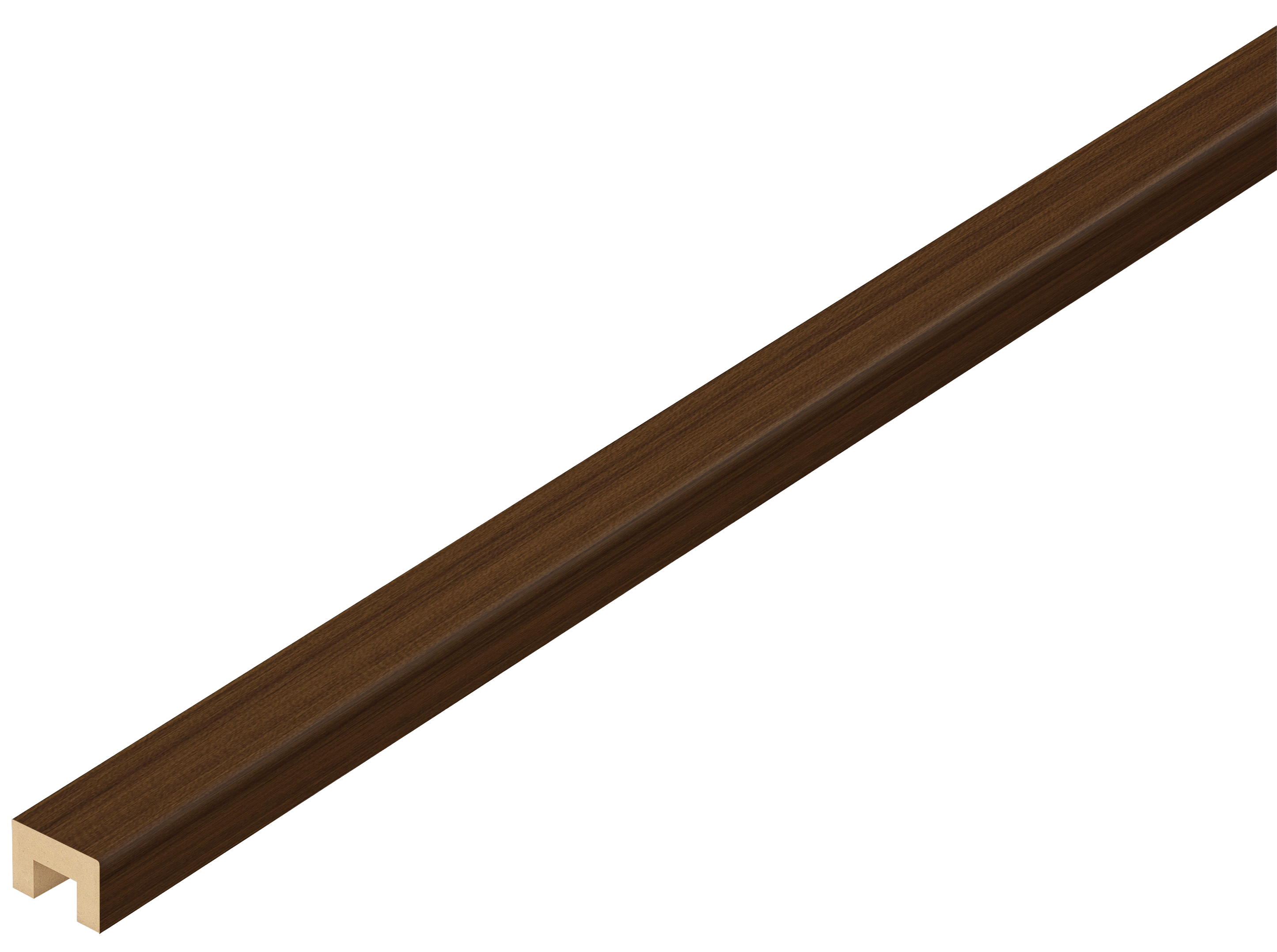 Изображение товара Рейка МДФ Орех натуральный 2800x35x25 мм — декоративная панель 3D