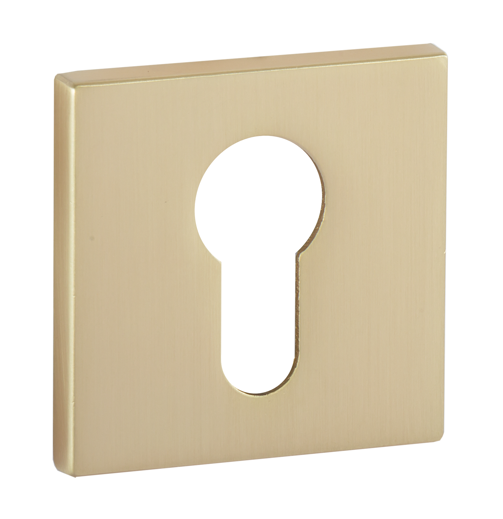 Накладка на замок Puerto Slim 50x50 мм цвет матовый золотистый