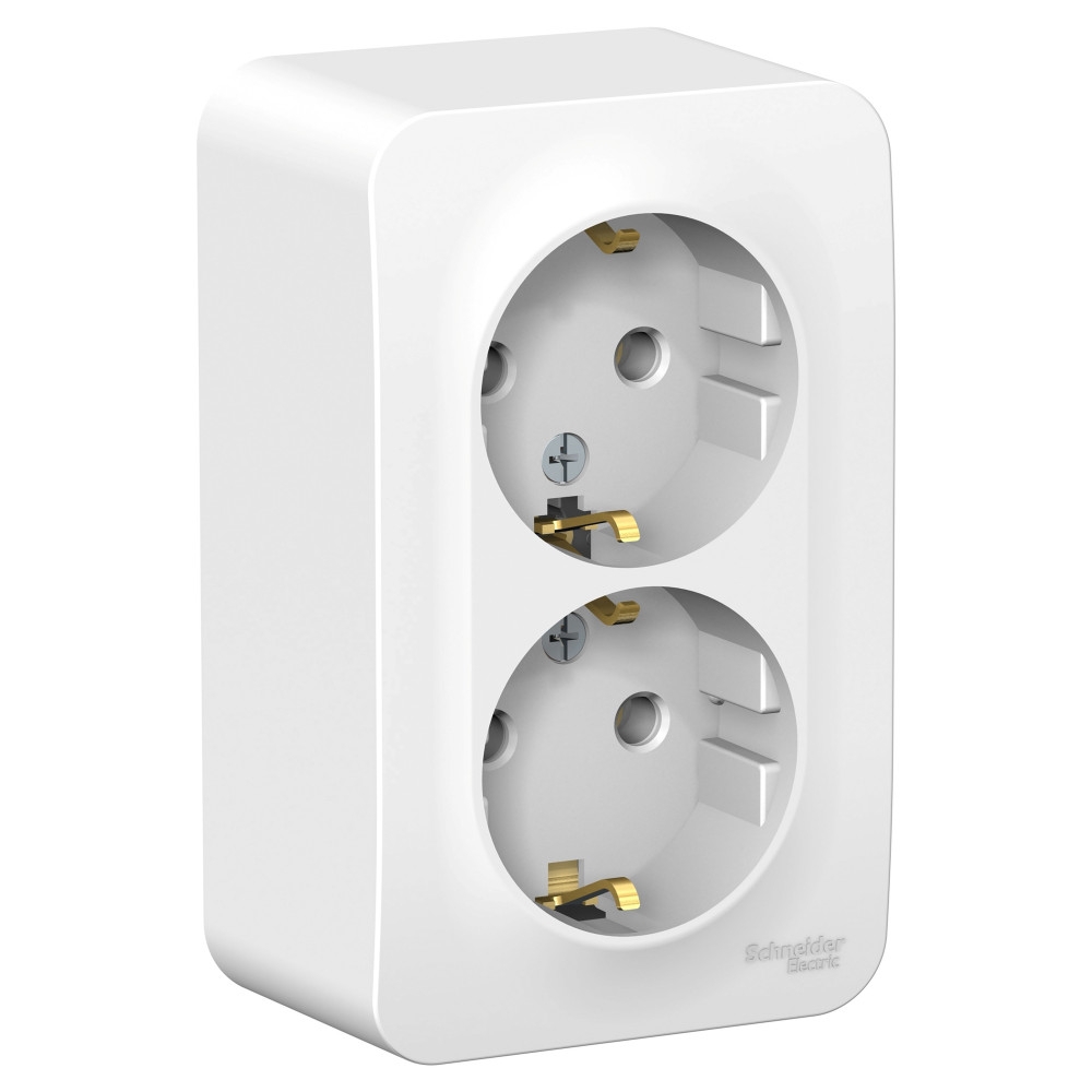 Изображение товара Розетка двойная Systeme Electric Blanca BLNRA010201 с заземлением цвет белый
