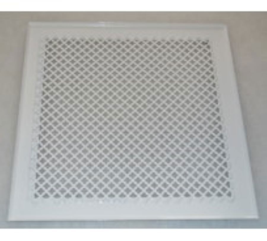 Изображение товара Решетка вентиляционная Шамрай 350x350 мм сталь тип перфорации мелкий цветок цвет белый