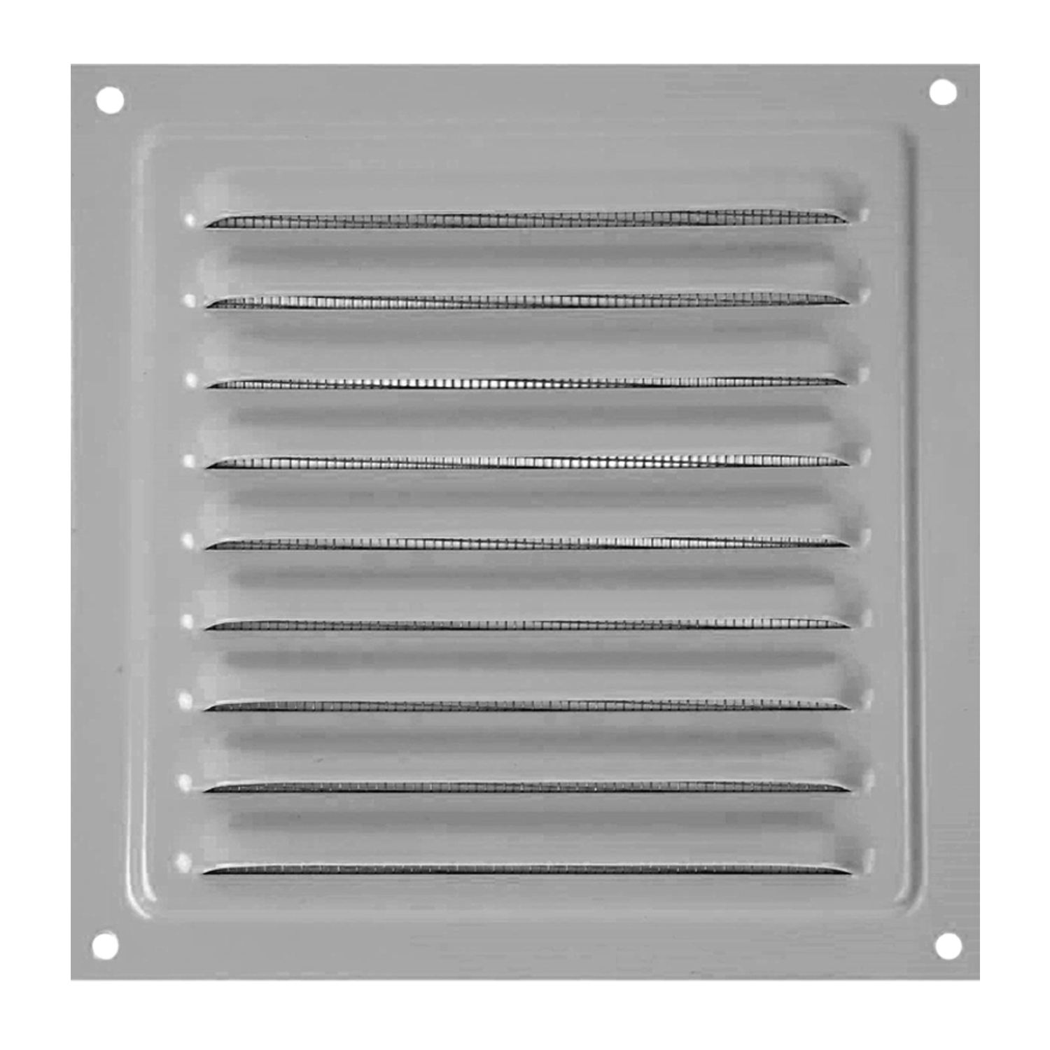 Решетка вентиляционная с сеткой Leptonika МДМс серая 150x150 мм сталь с ...